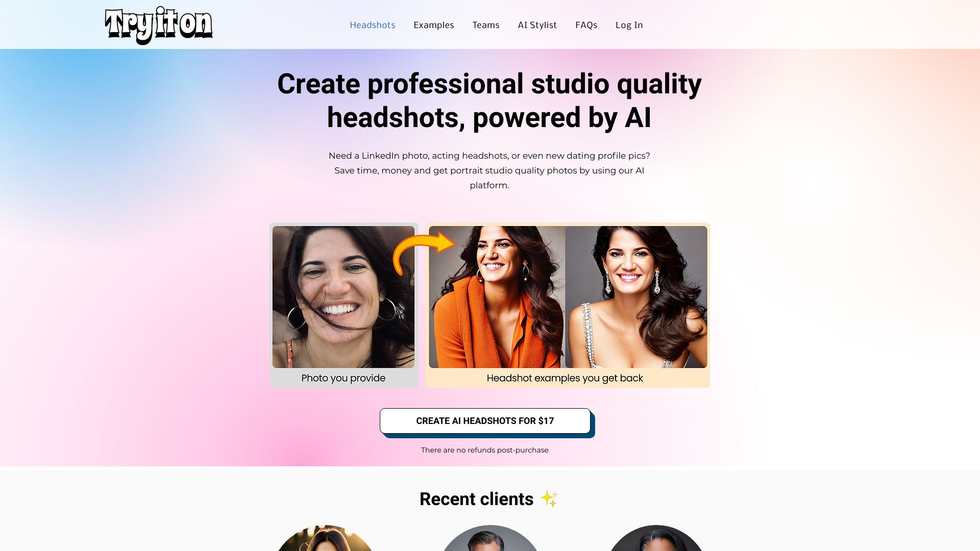 Try it on AI screenshot