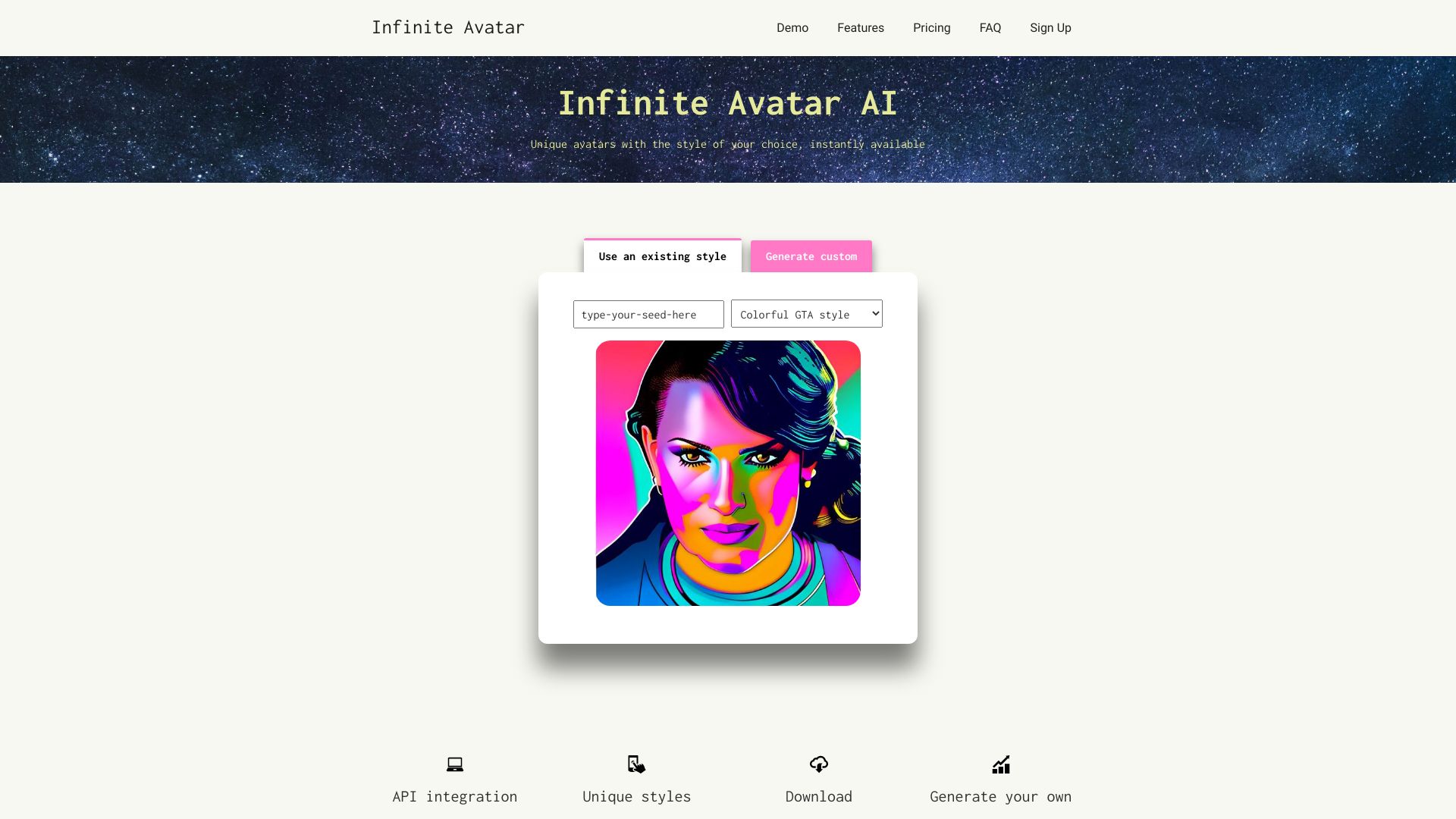 Infinite Avatar AI screenshot
