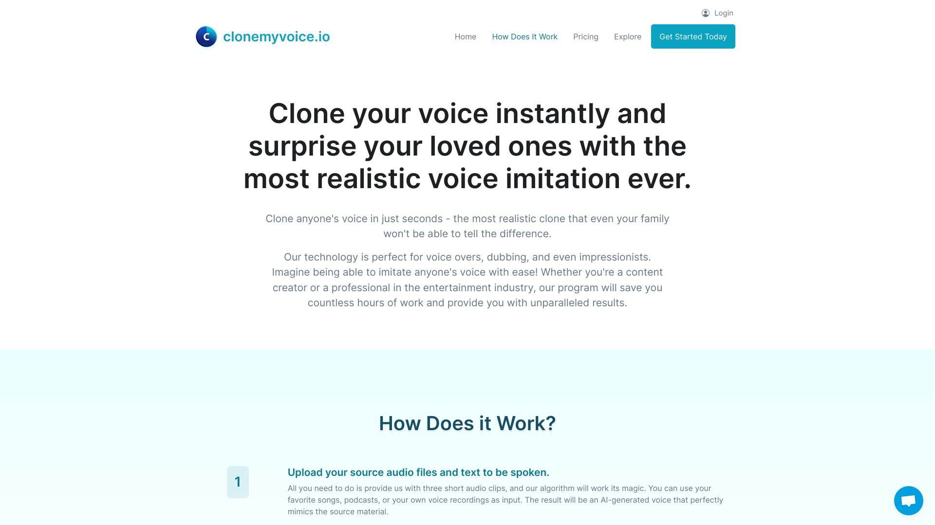clonemyvoice.io screenshot
