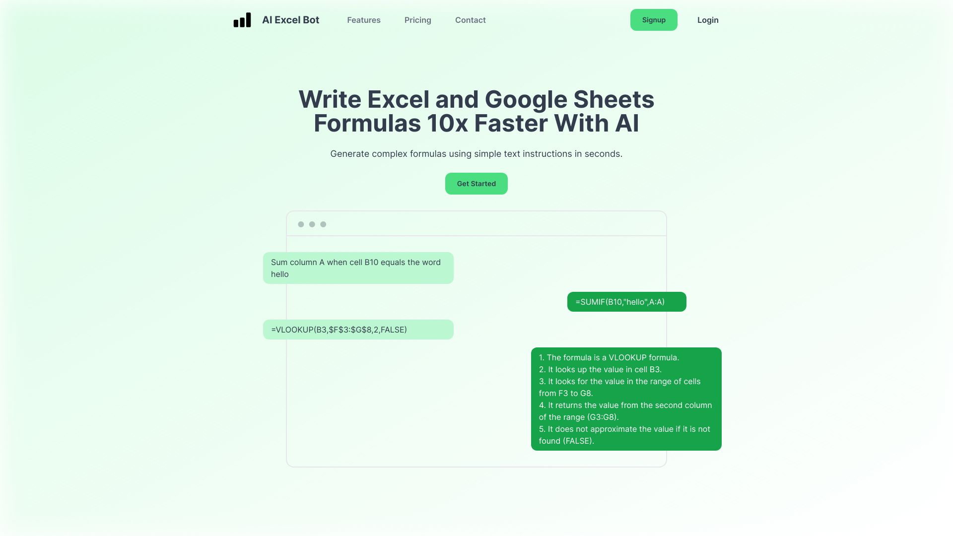 AI Excel Bot screenshot