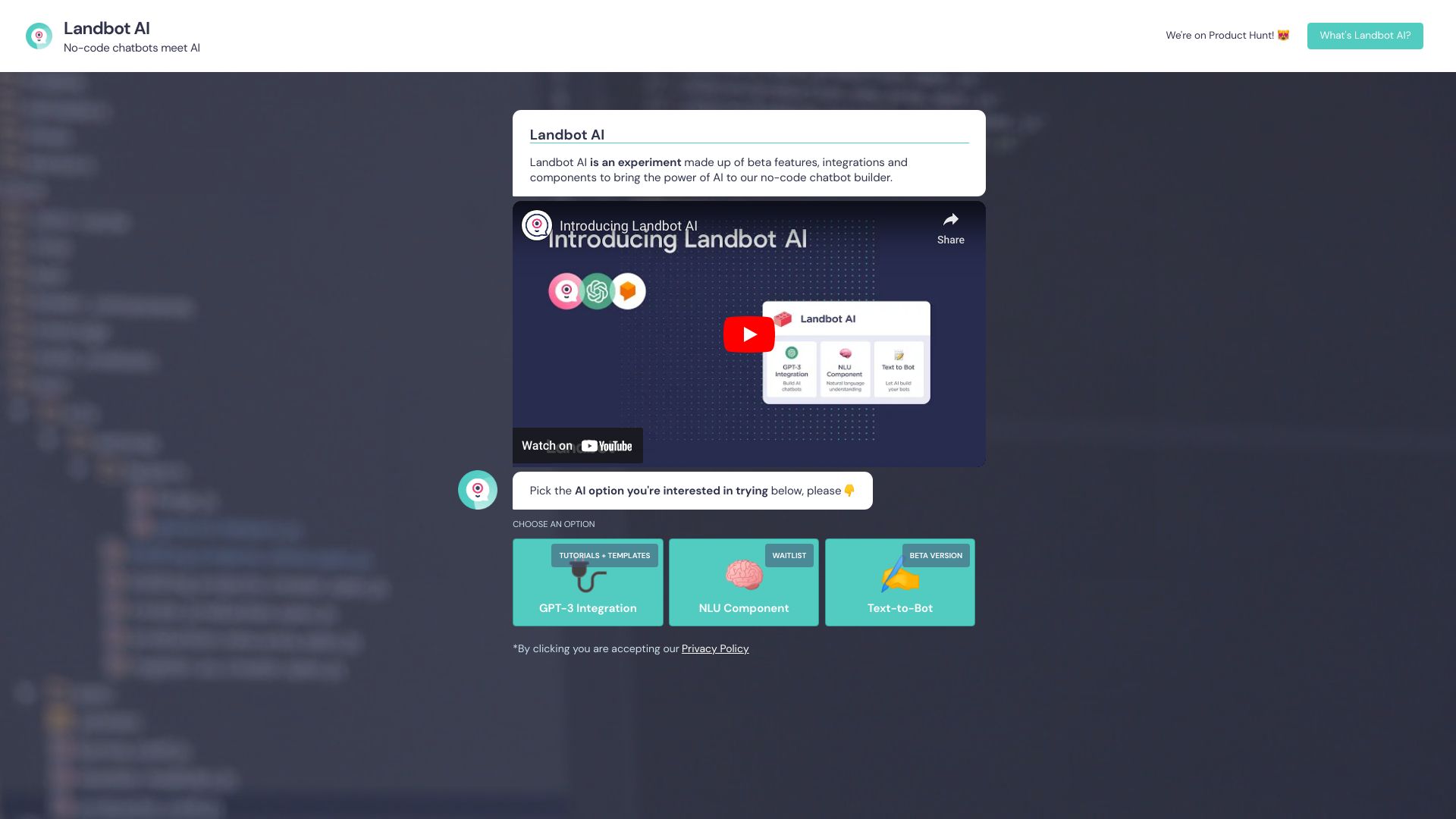 Landbot screenshot