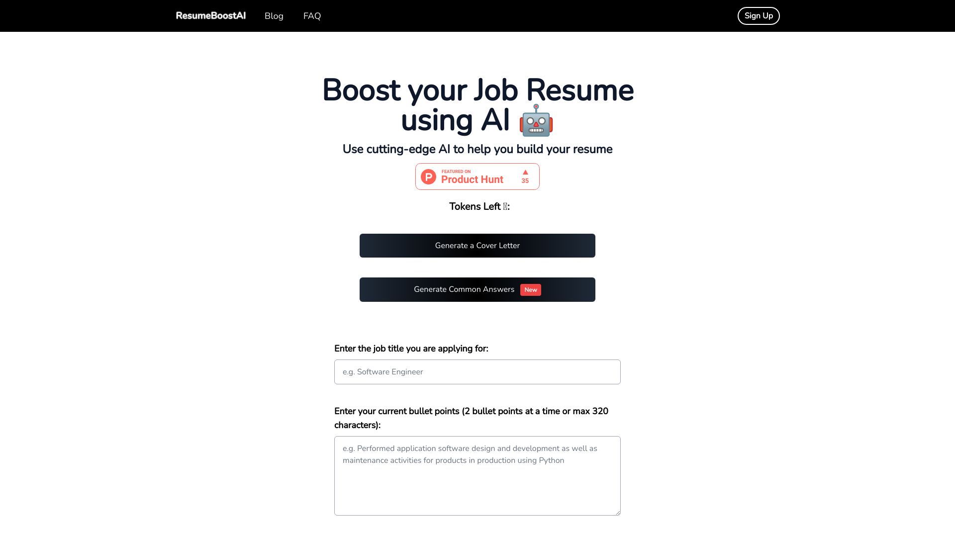 ResumeBoostAI screenshot