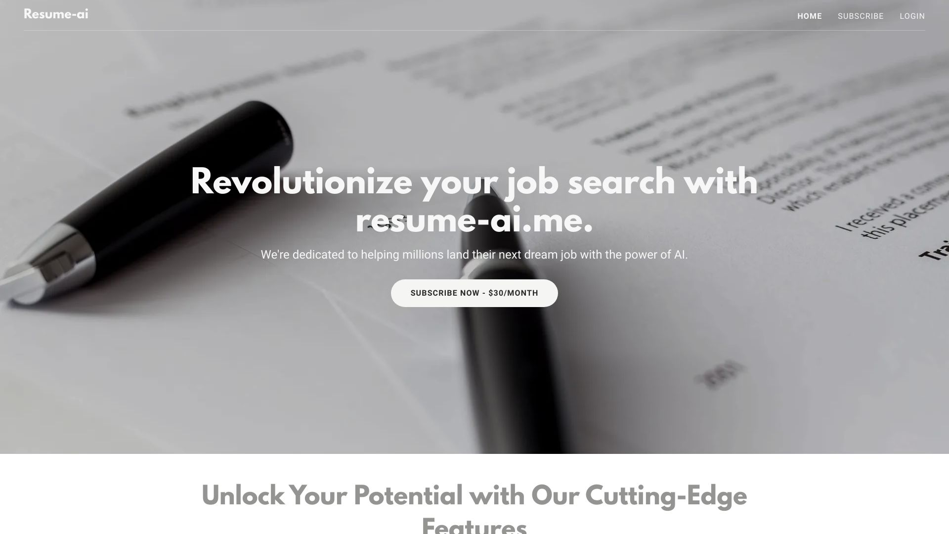 Resume-ai.me screenshot
