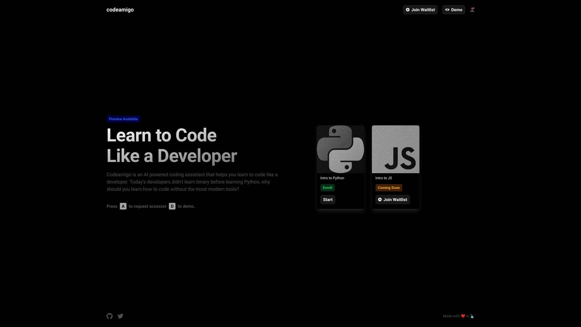 Codeamigo screenshot