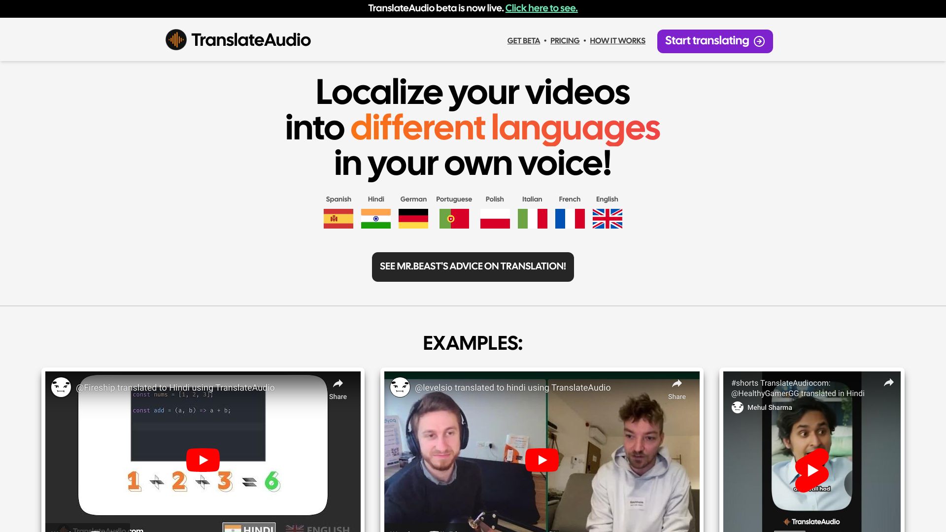 TranslateAudio screenshot