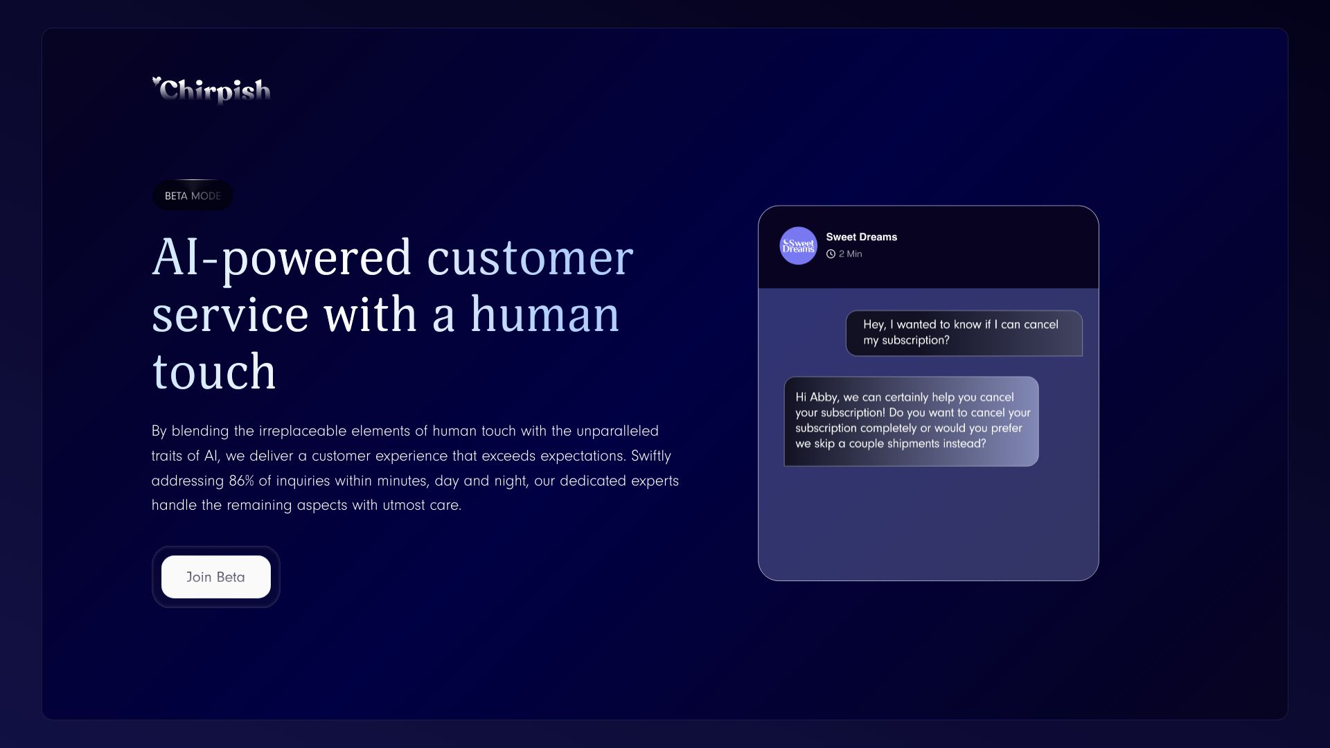 Chirpish AI screenshot