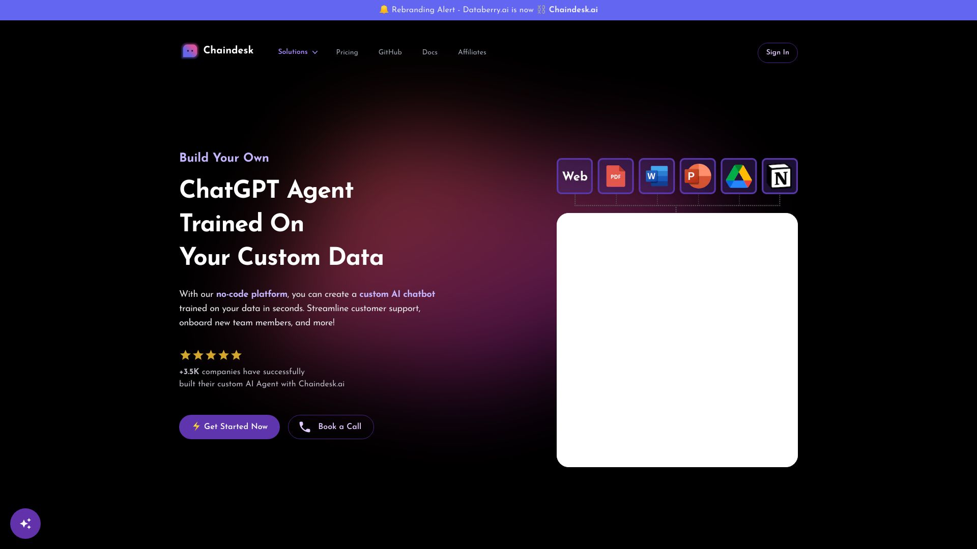 Chaindesk screenshot