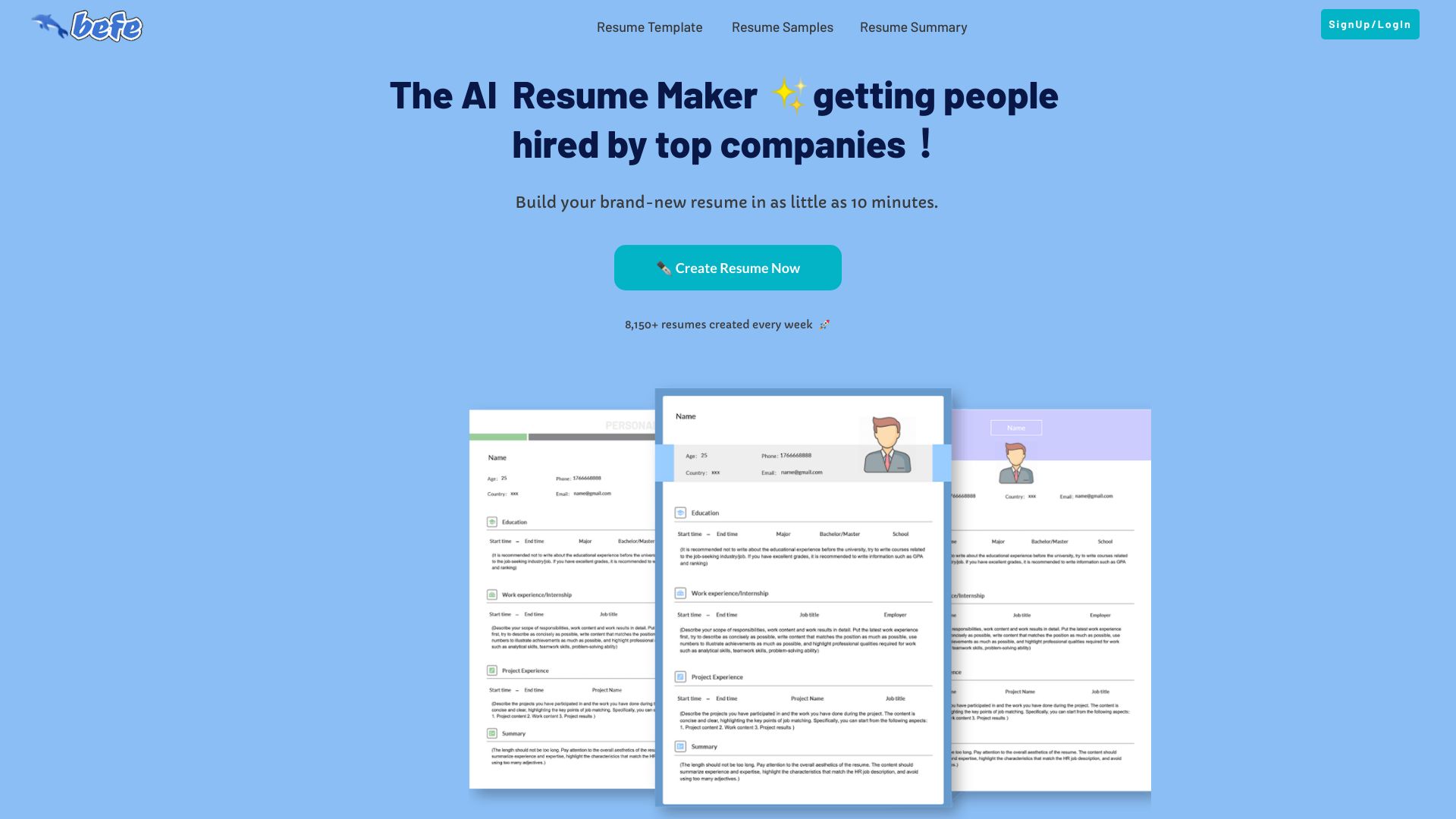 Befe AI Resume Maker screenshot