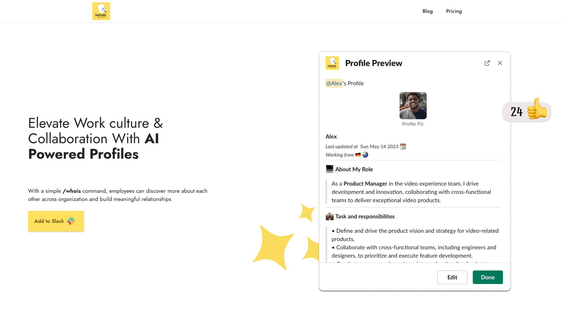 Profile For Slack screenshot