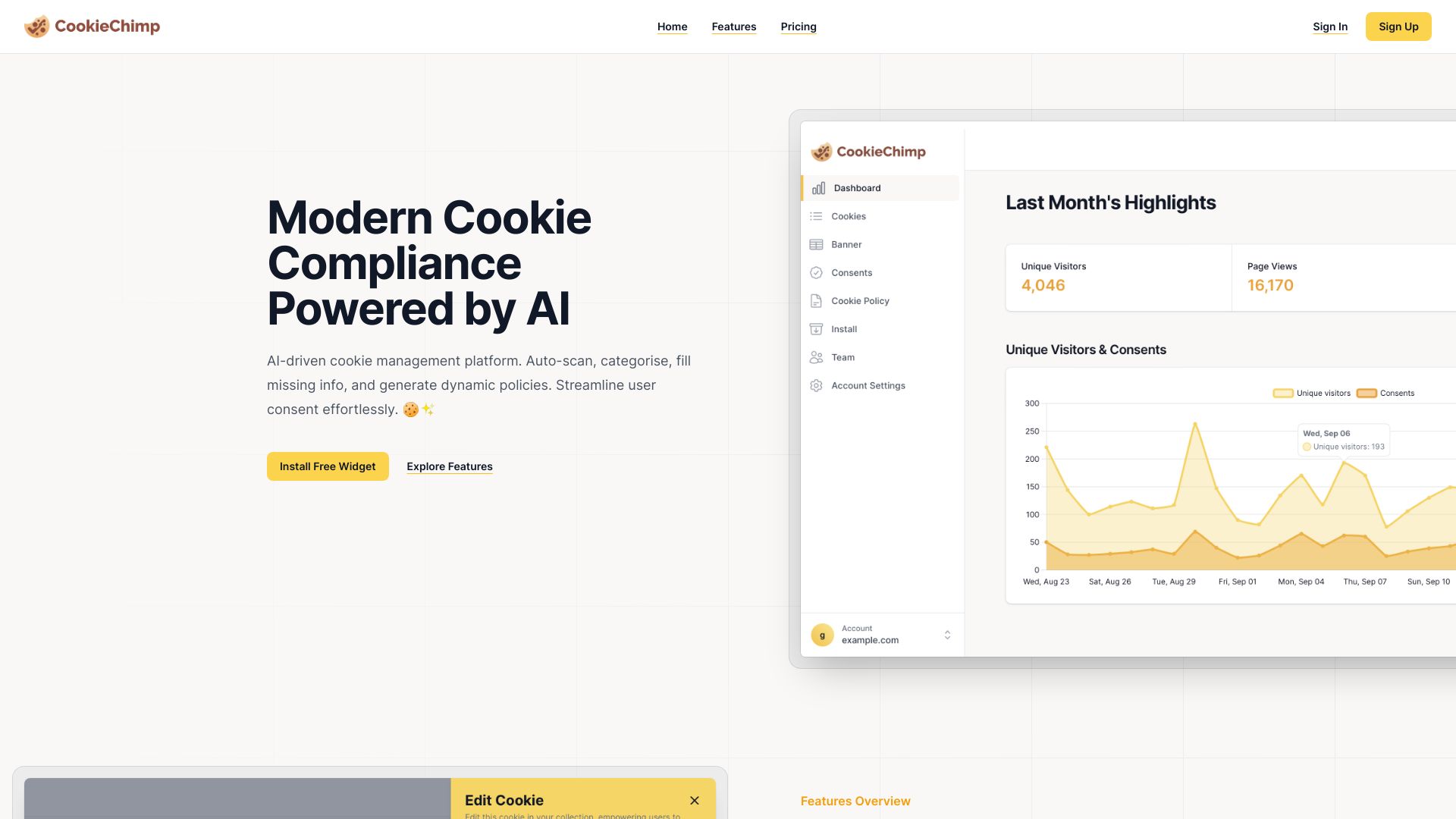 CookieChimp screenshot