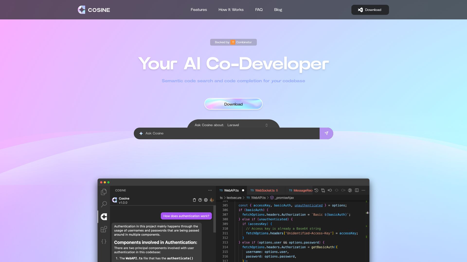 Cosine AI screenshot