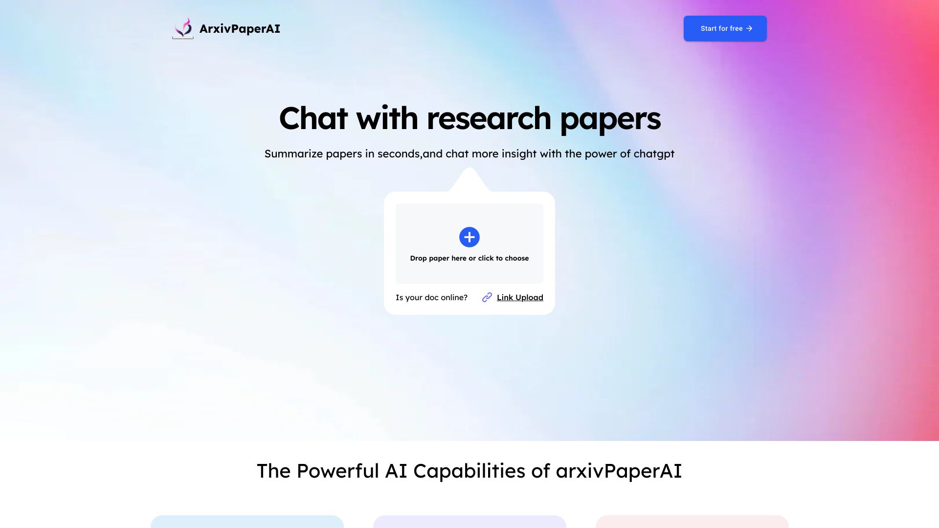 ArxivPaperAI screenshot