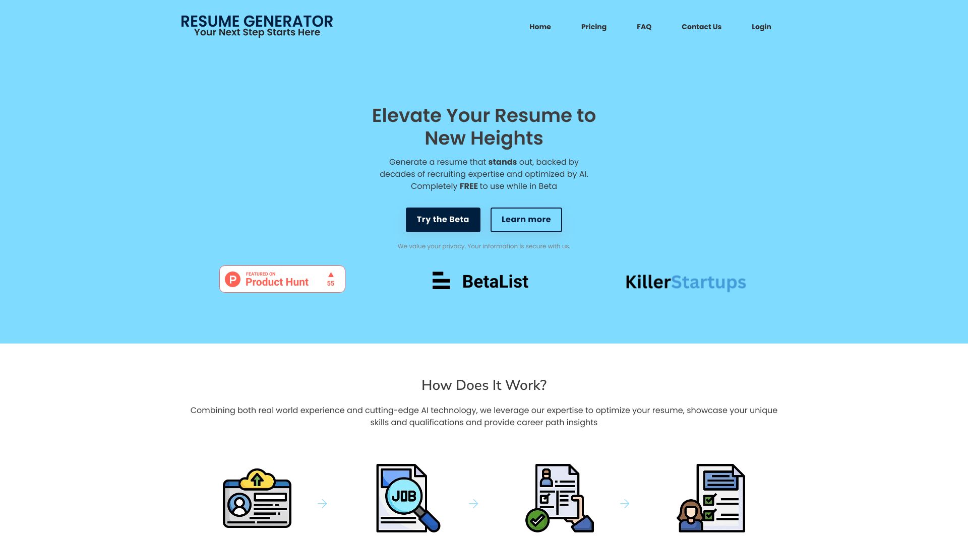 Resumegenerator.io screenshot