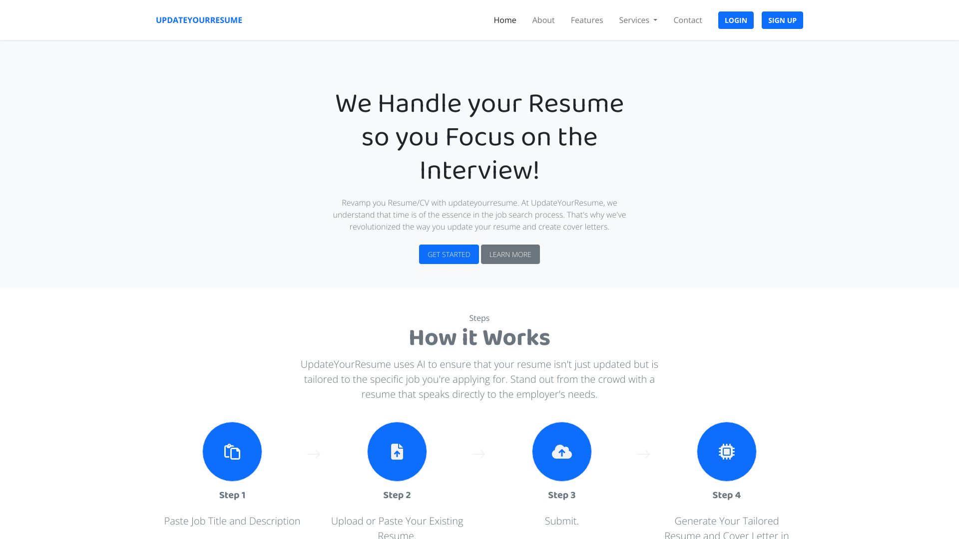 UpdateYourResume screenshot
