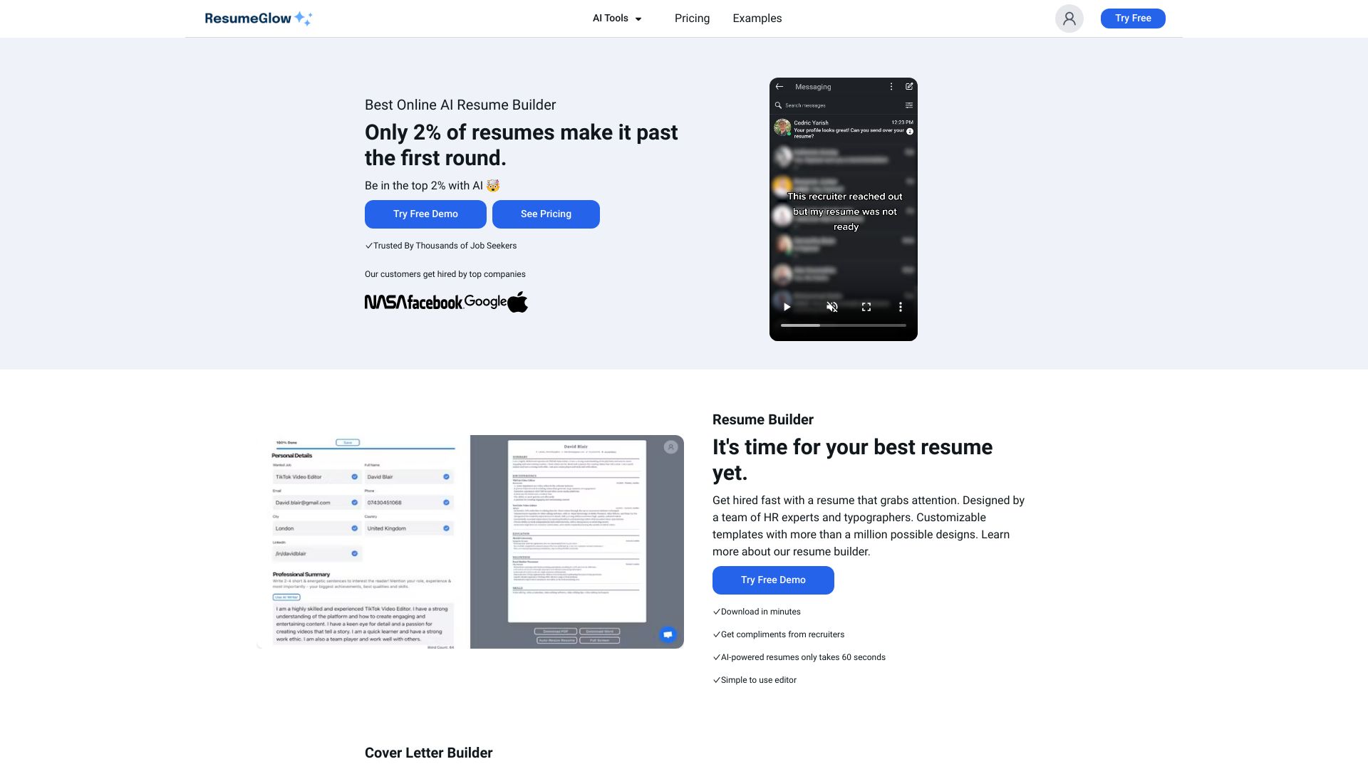 ResumeGlow screenshot