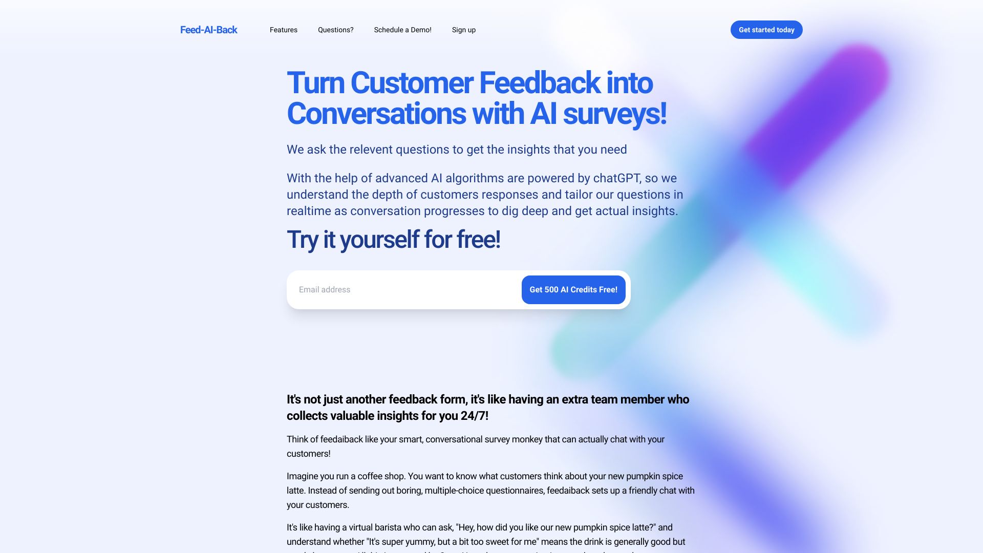 FeedAIback screenshot