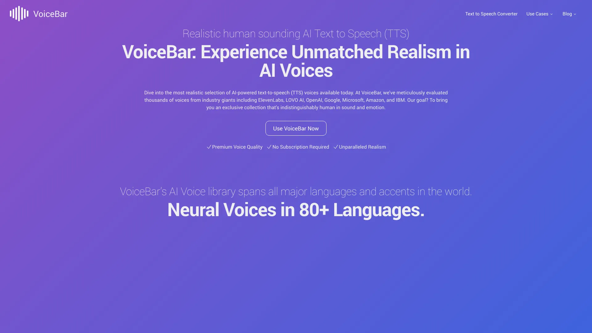 VoiceBar screenshot