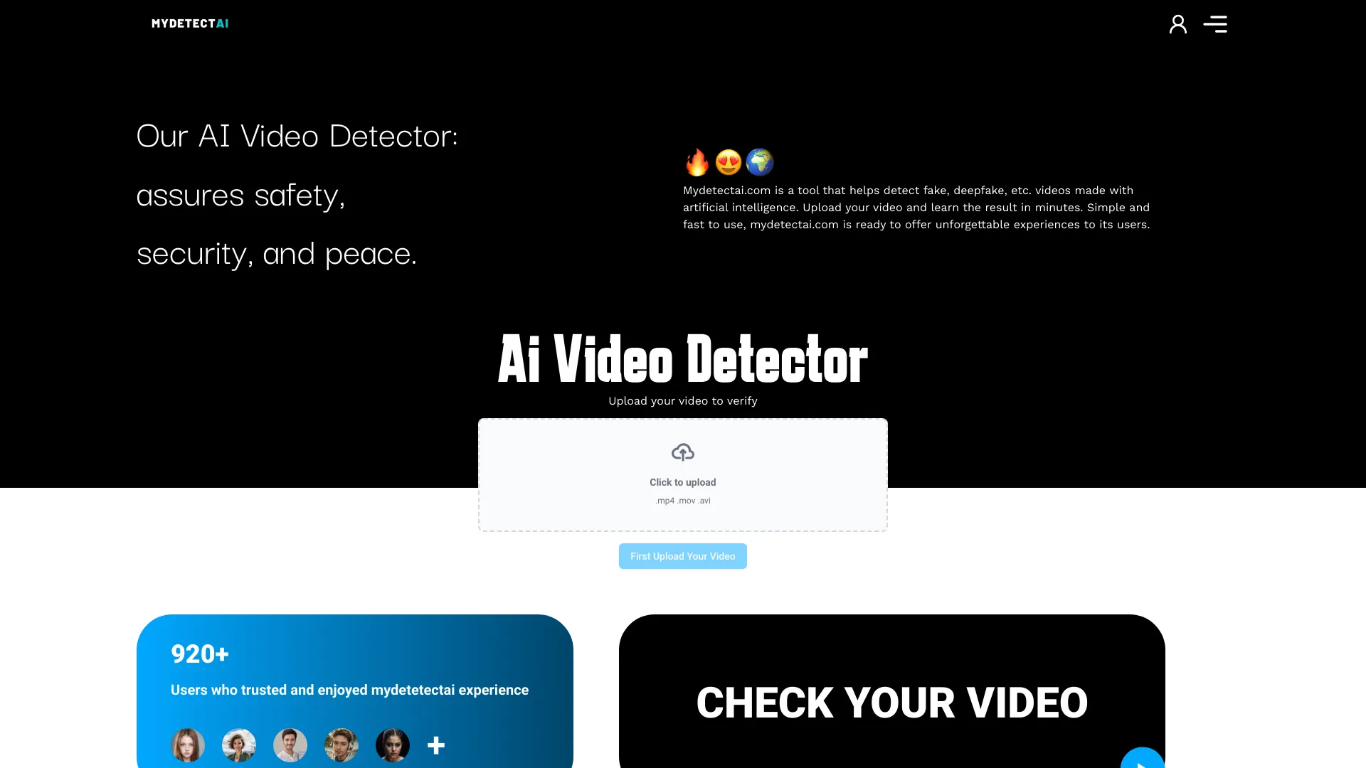 Mydetectai.com screenshot