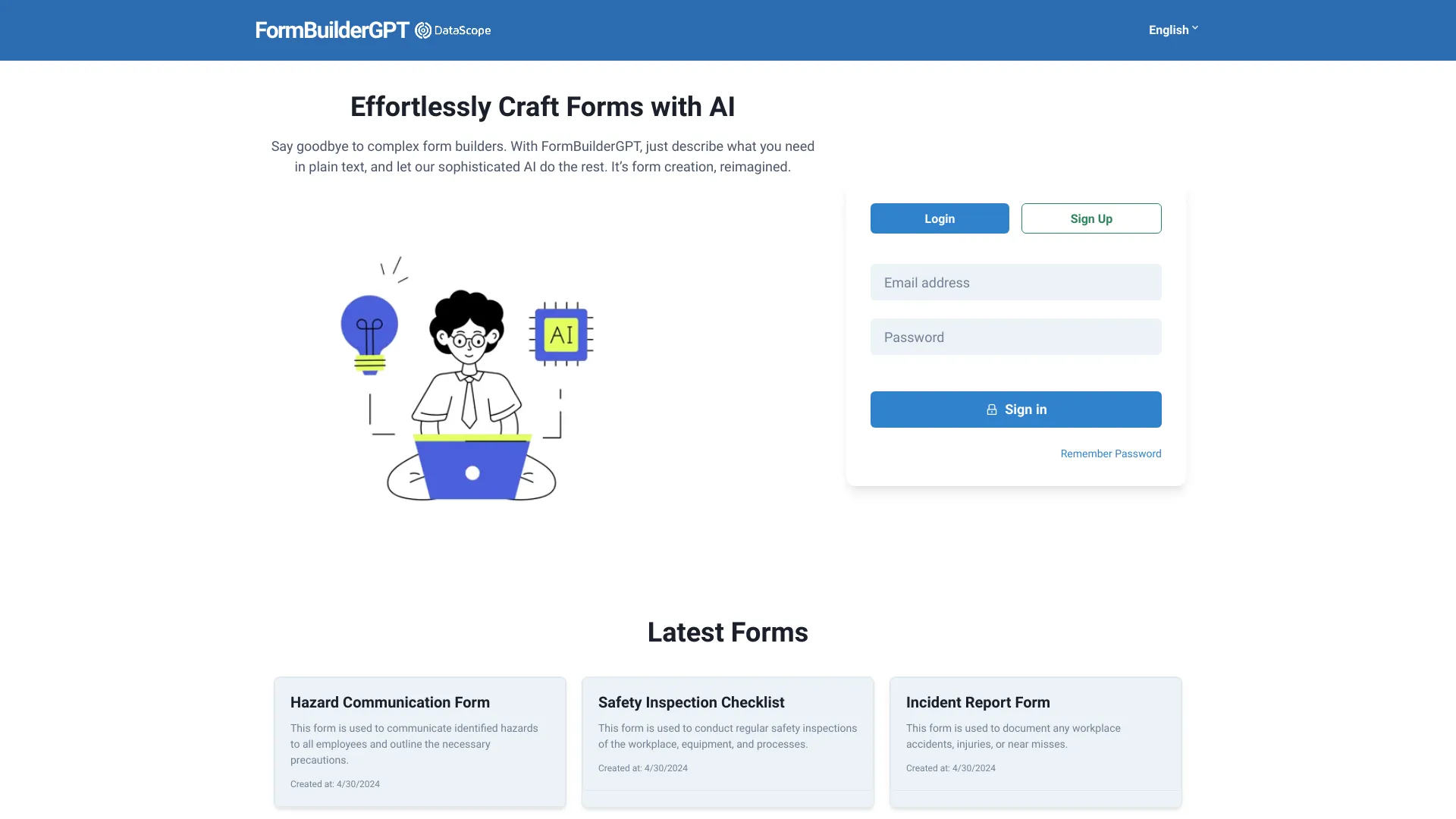 FormBuilderGPT screenshot
