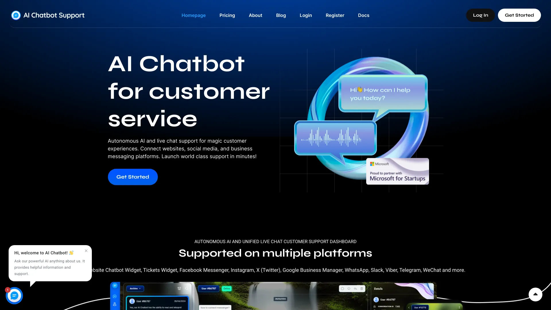 AI Chatbot Support screenshot