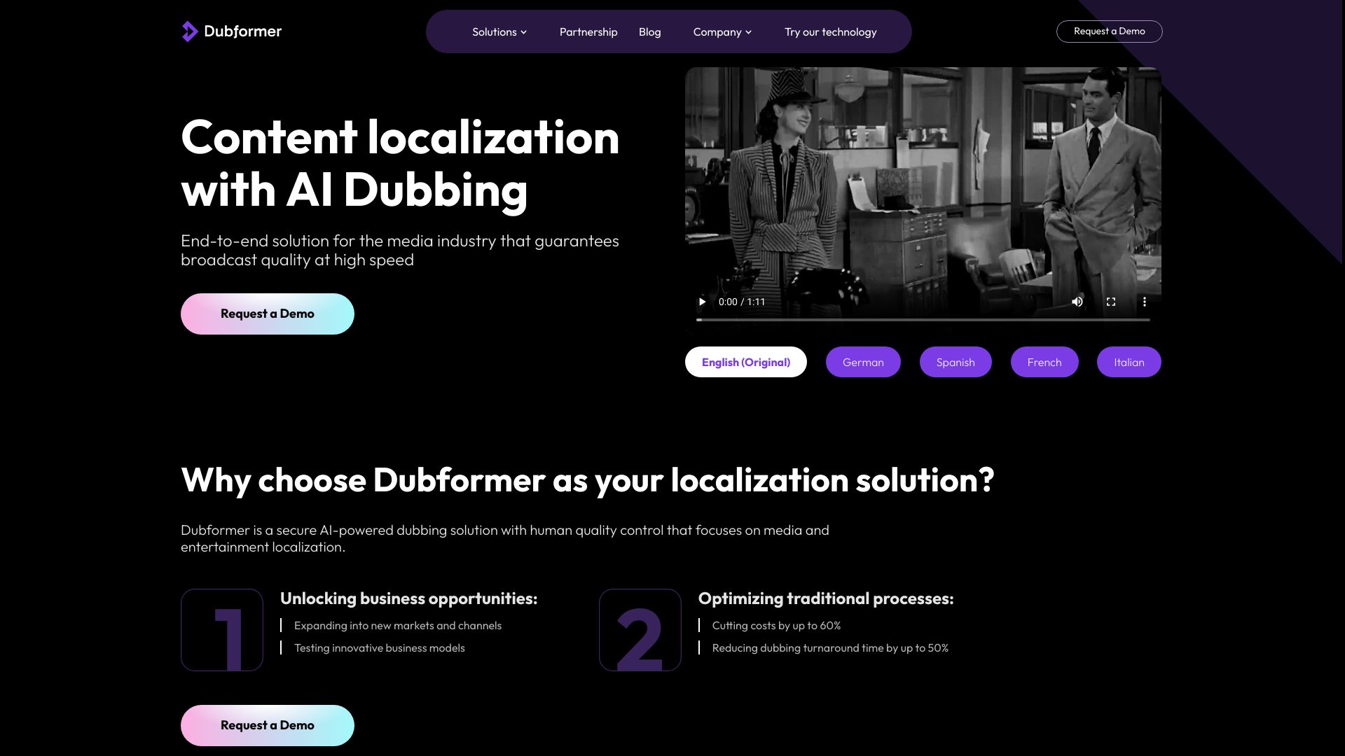 Dubformer screenshot