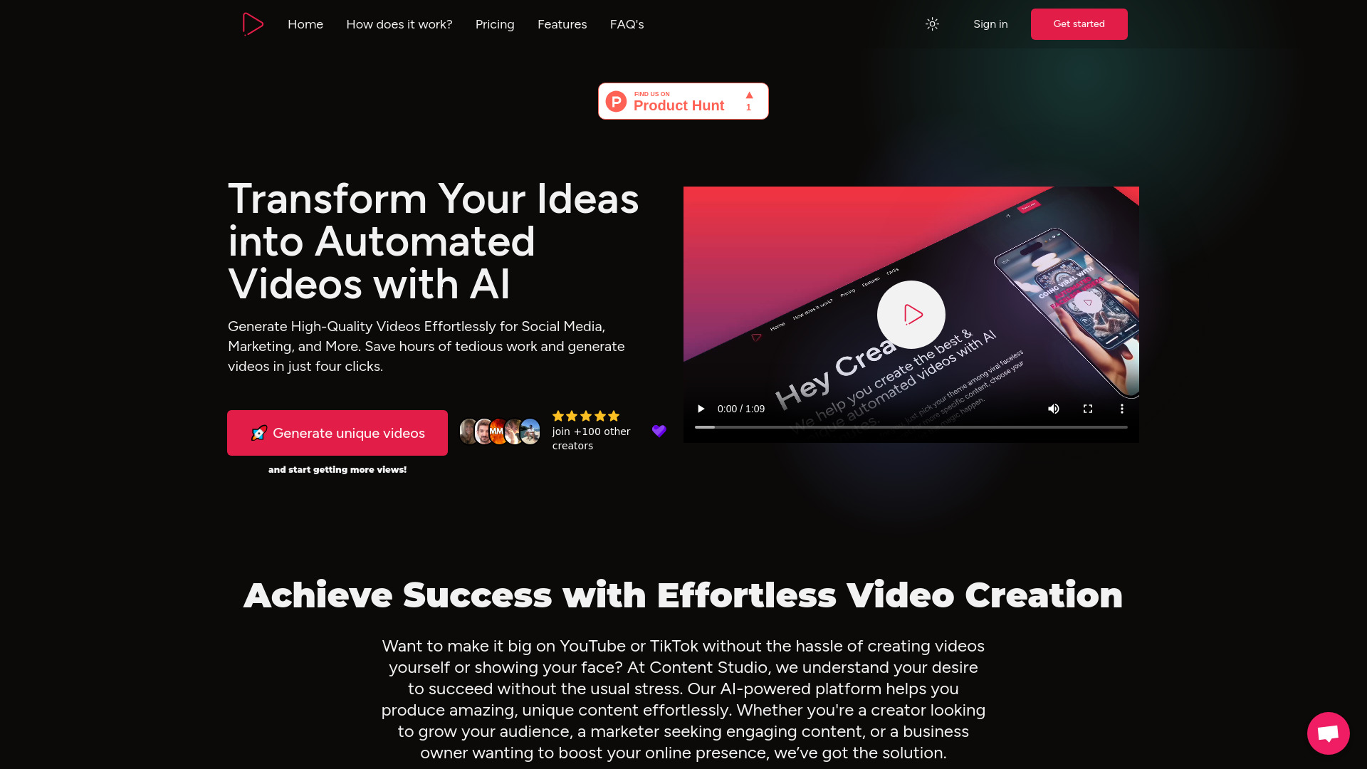 Content Studio AI screenshot