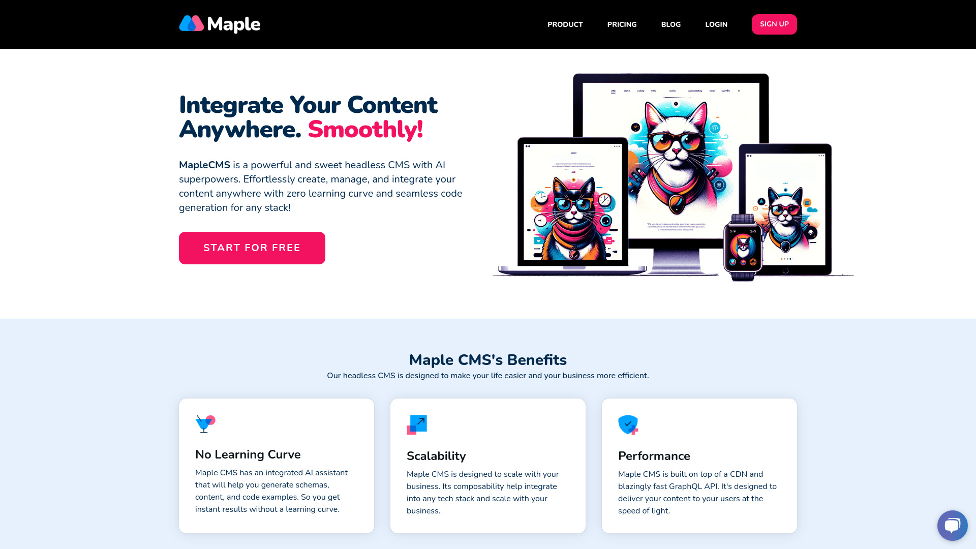 Maple CMS screenshot