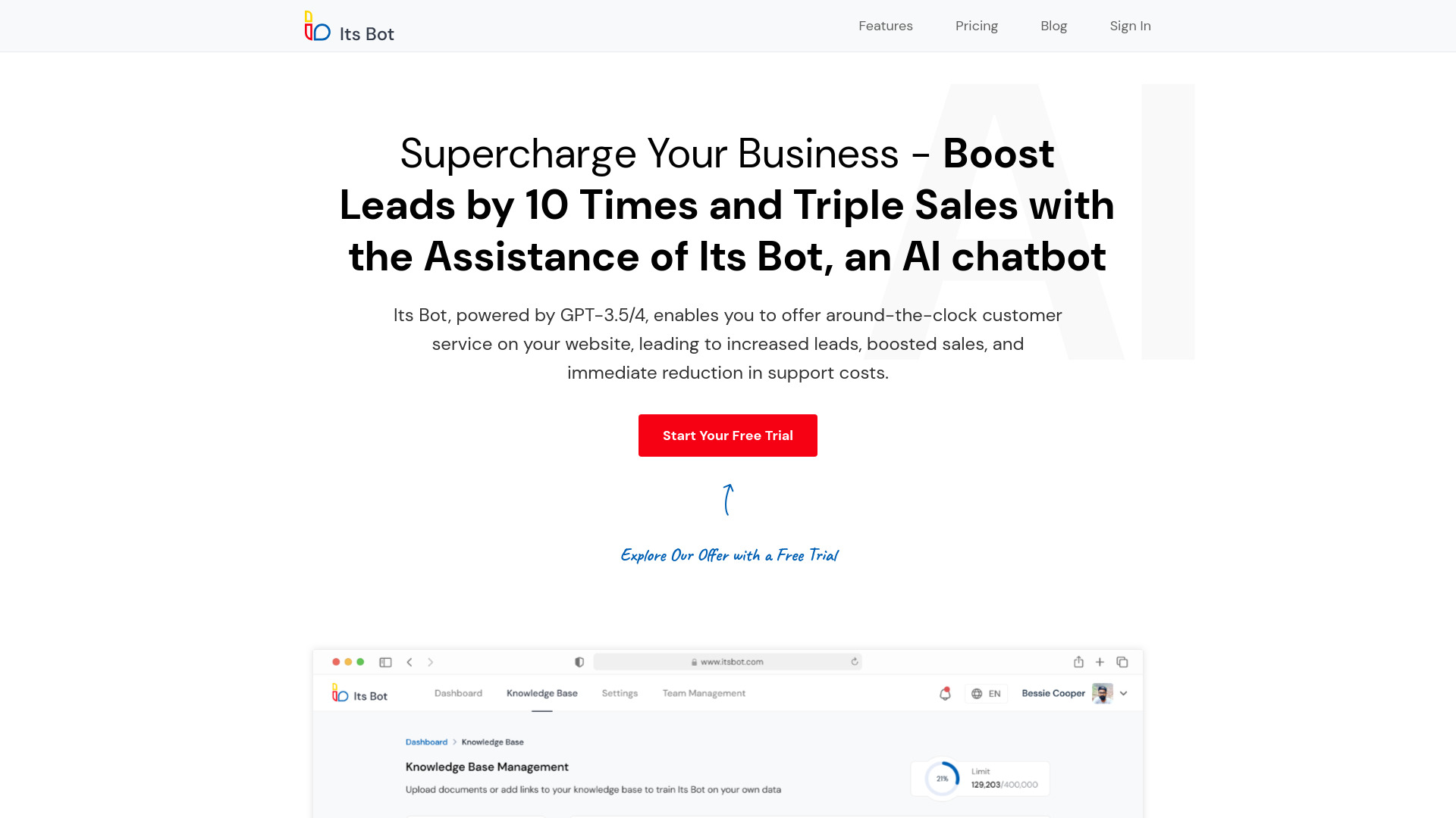 ItsBot.ai screenshot