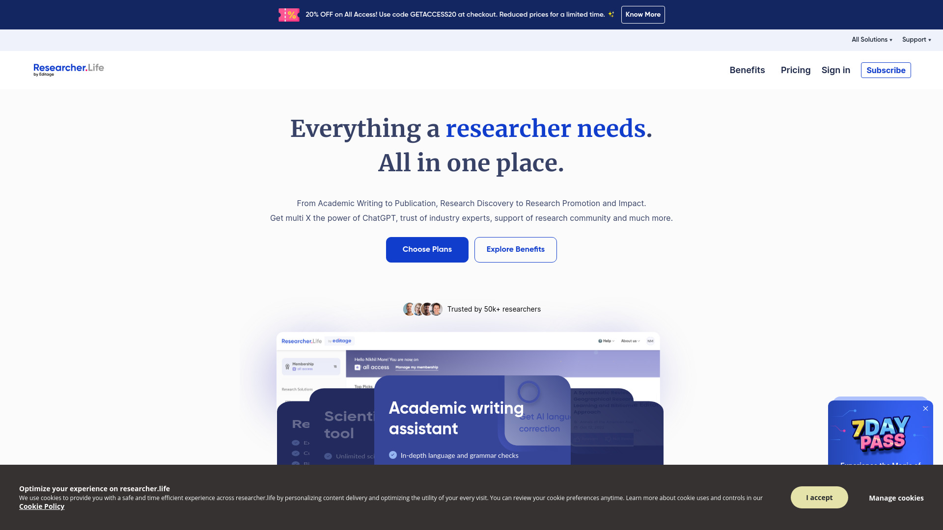 Researcher.Life screenshot