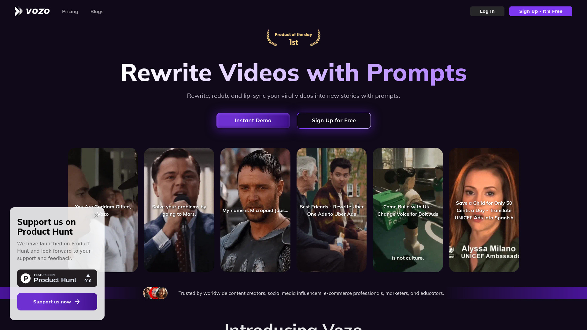 Vozo screenshot