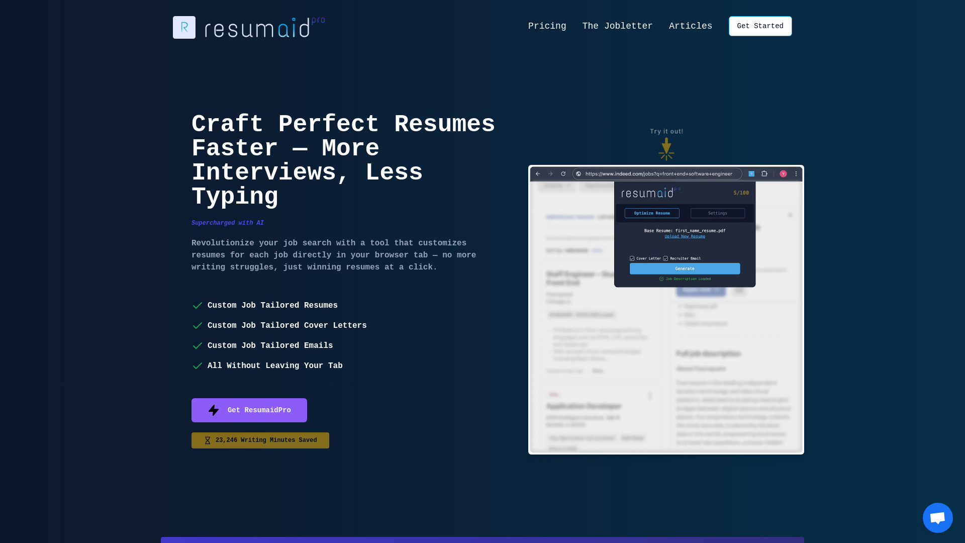 ResumaidPro screenshot