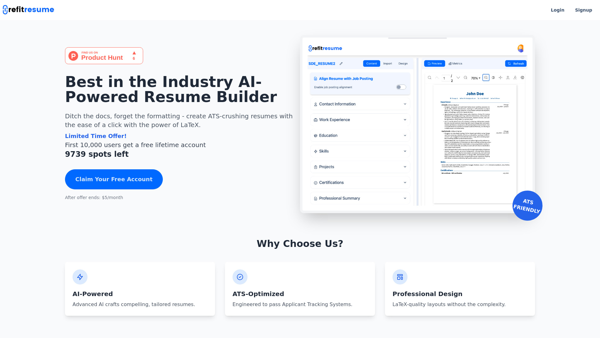 Refit Resume screenshot