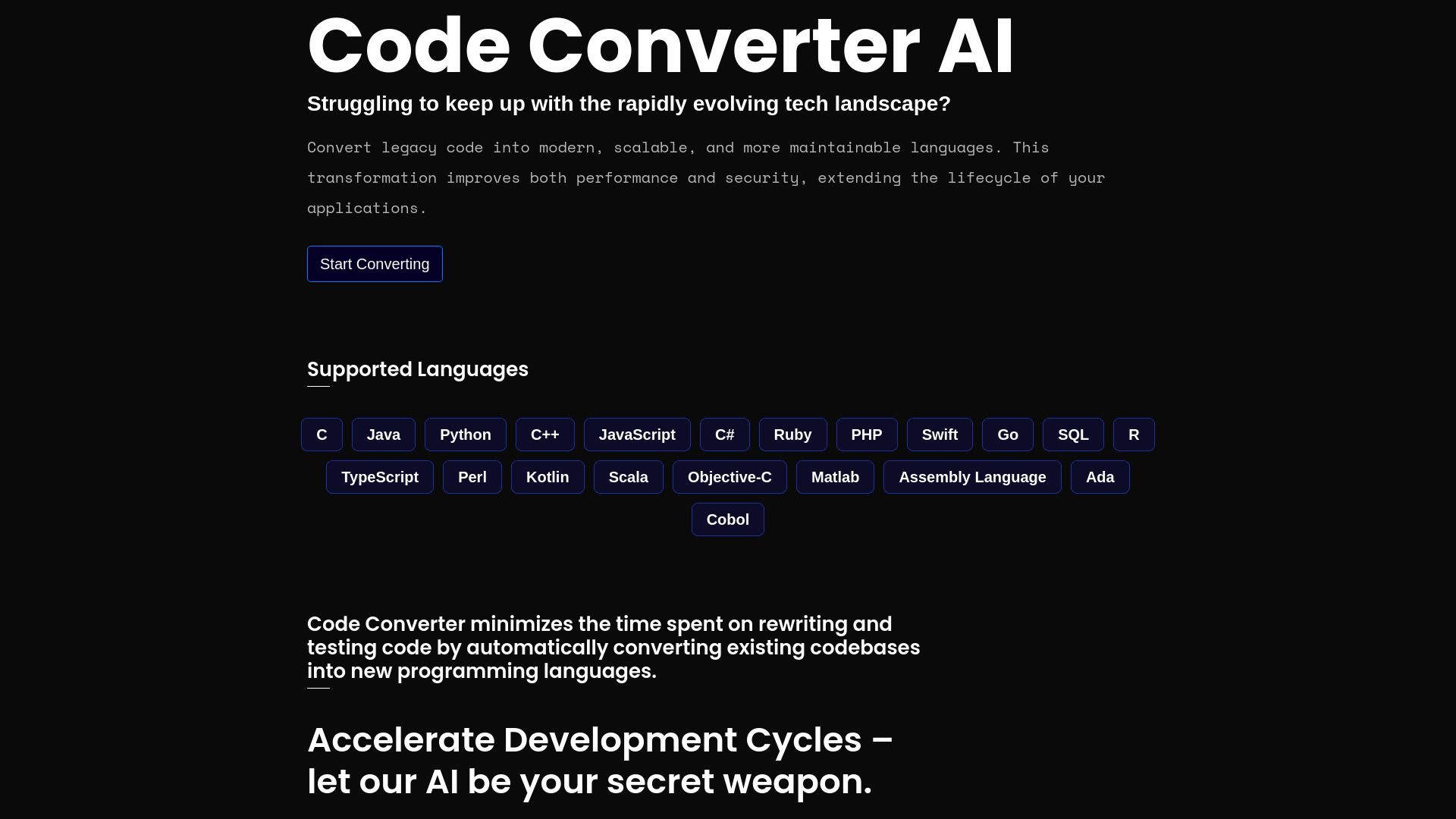 Code Converter AI screenshot