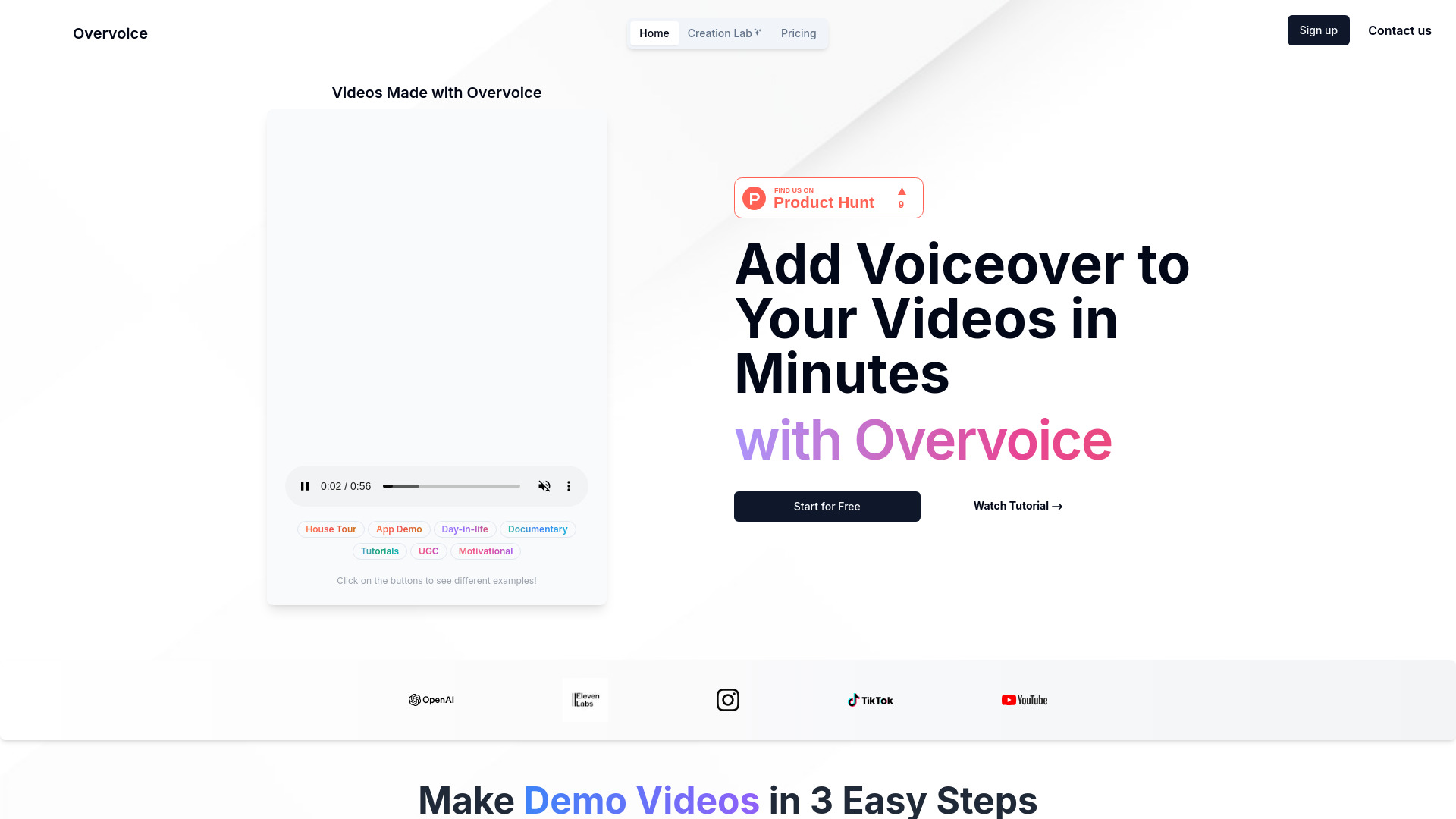 Overvoice screenshot