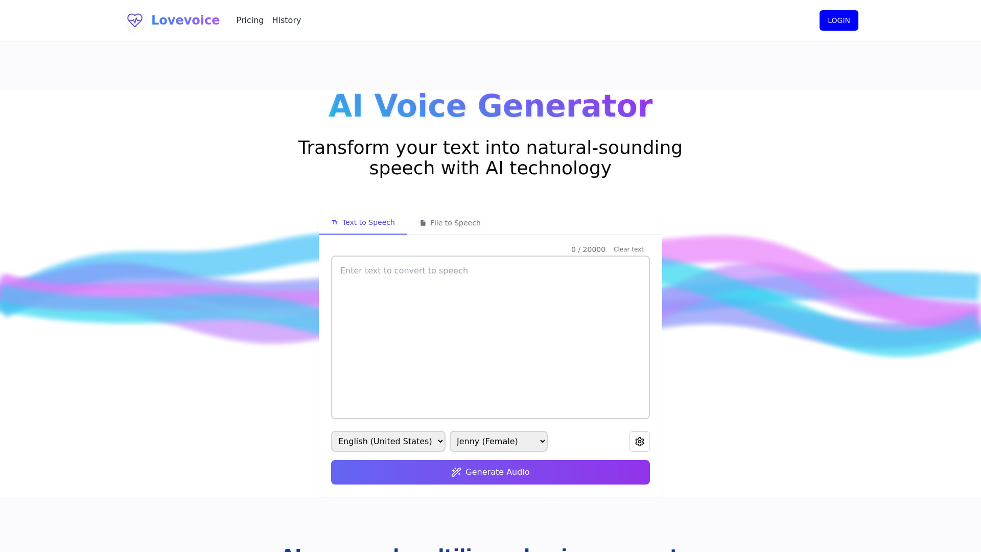 Lovevoice AI screenshot