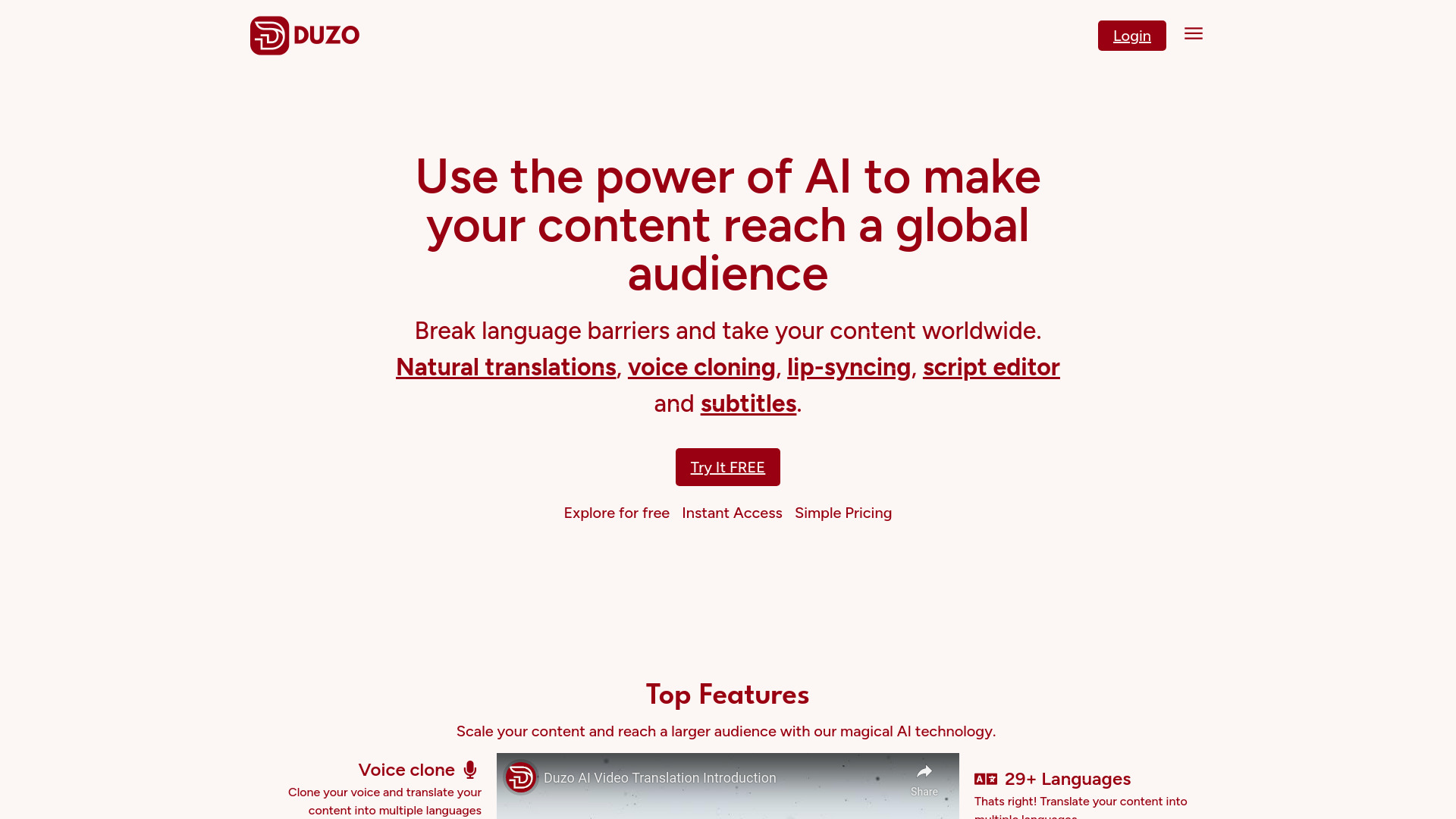 Duzo AI Translation screenshot