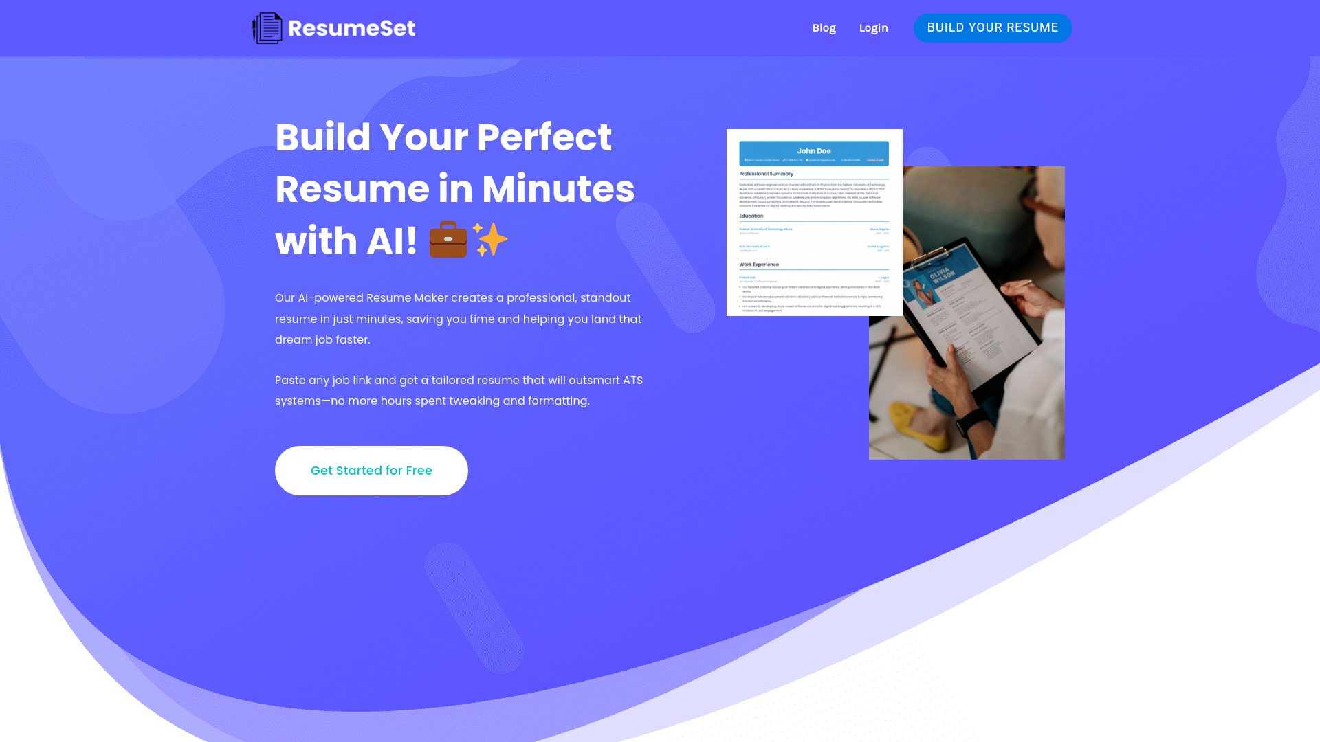 ResumeSet screenshot