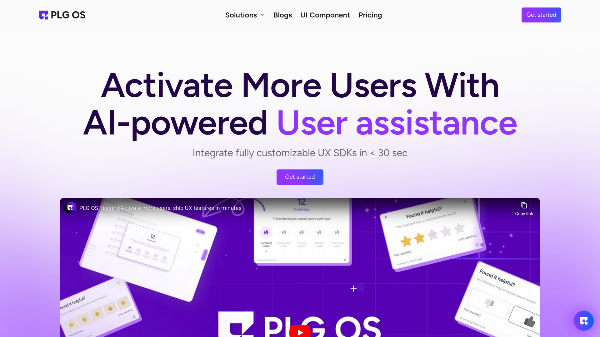 PLG OS screenshot