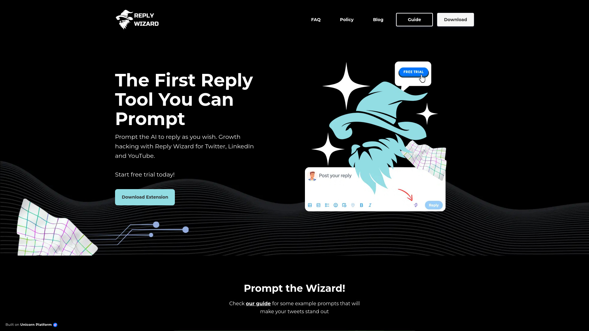 Unicorn Platform screenshot