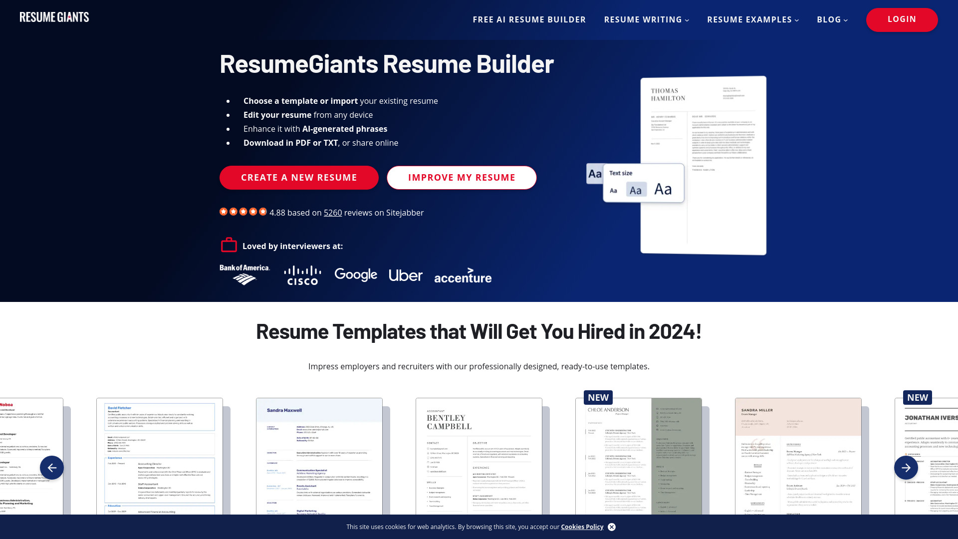 ResumeGiants screenshot
