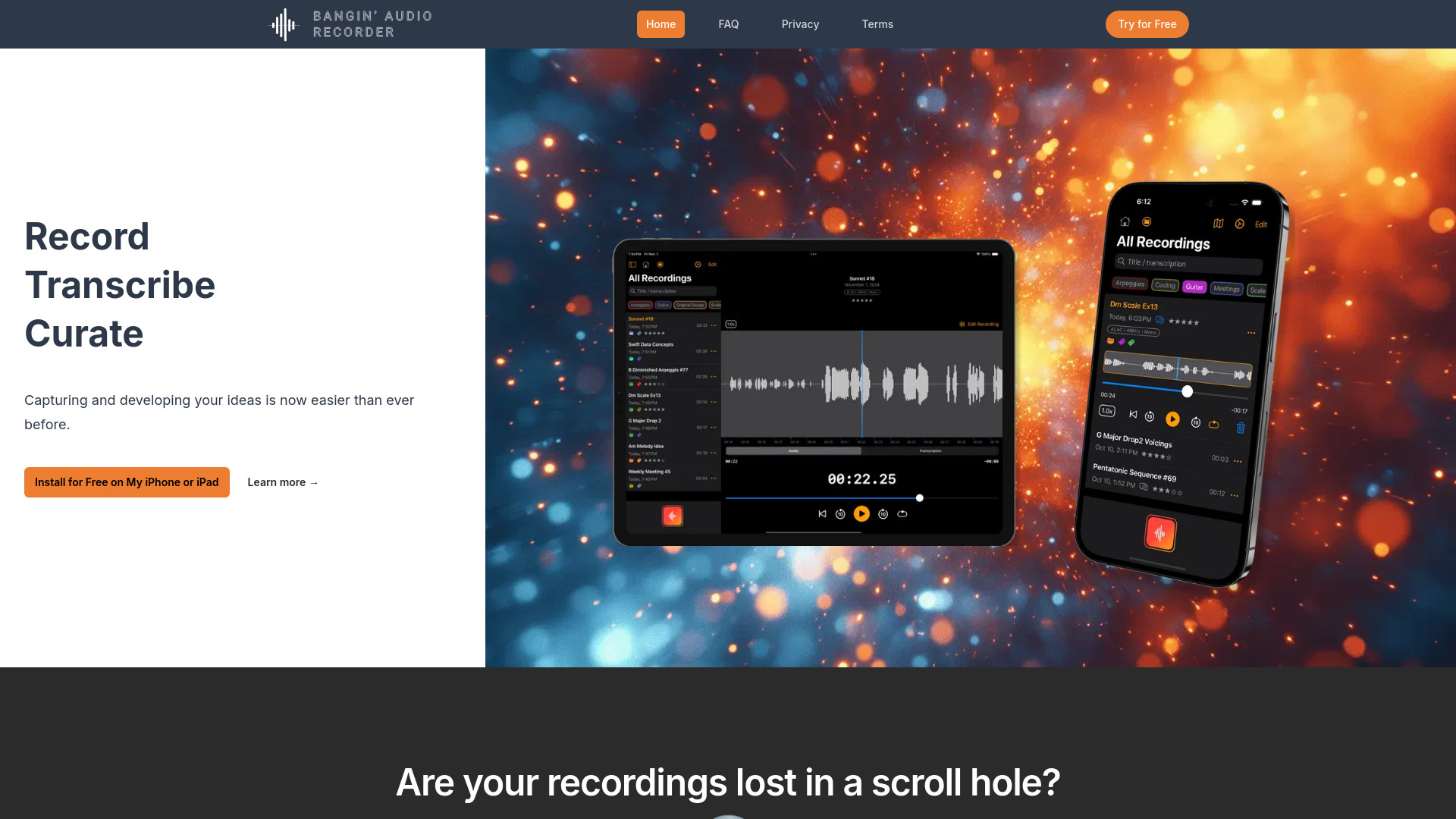 Bangin' Audio Recorder screenshot
