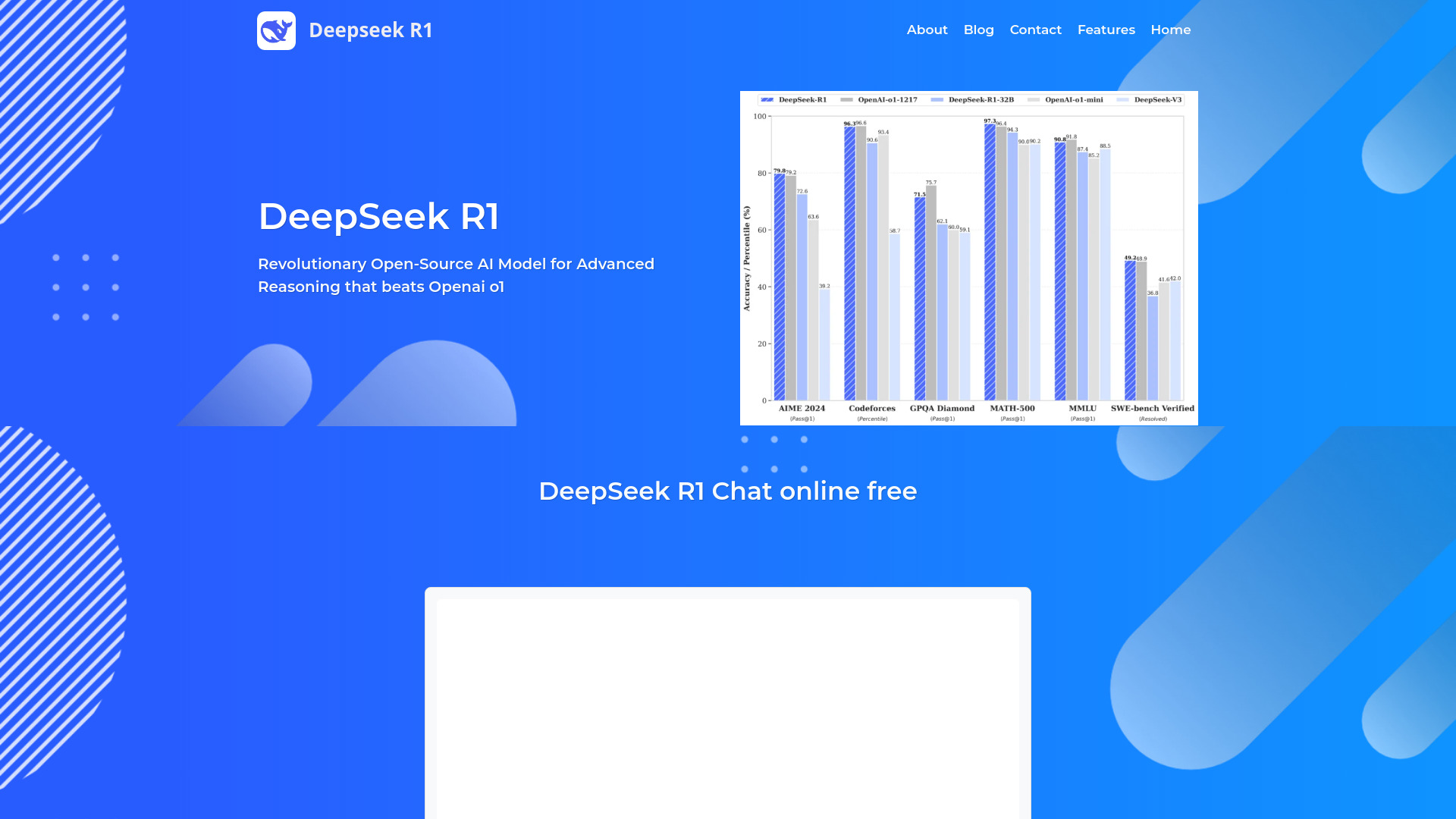 DeepSeek R1 Online screenshot