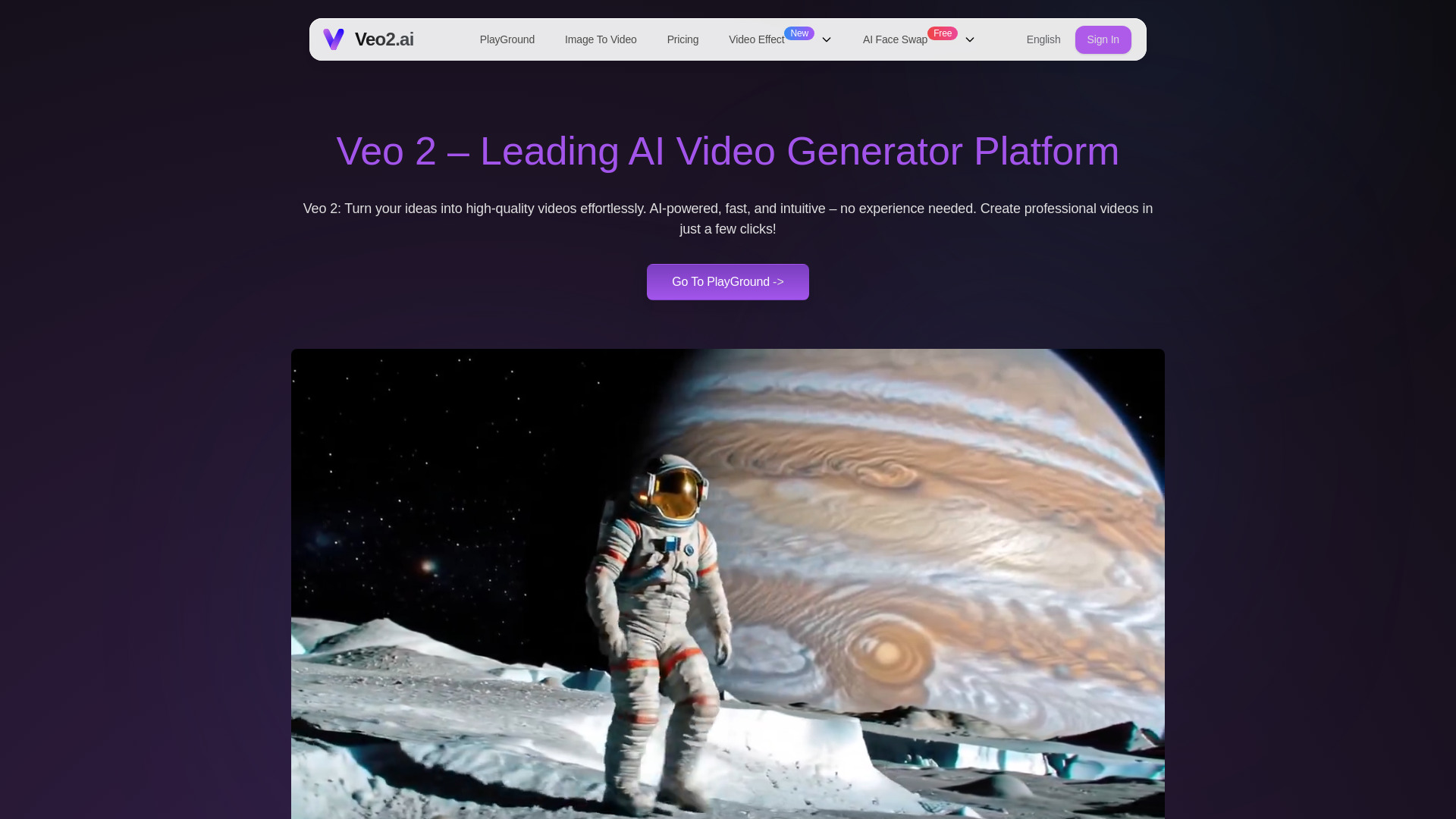Veo2.ai screenshot