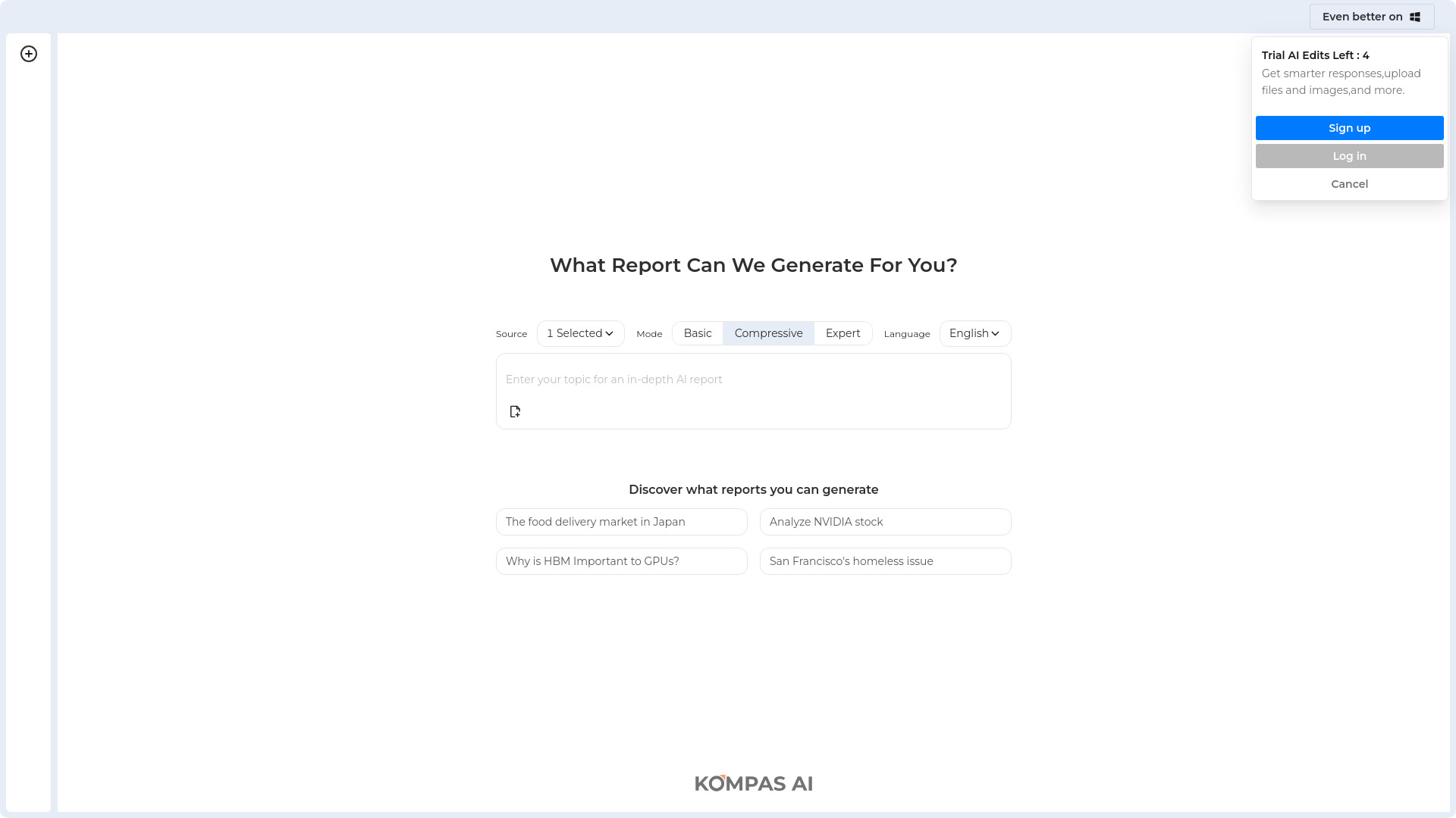 Kompas AI screenshot