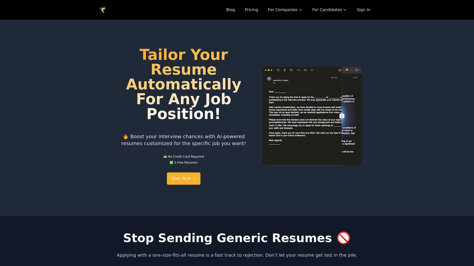 Fast Resume AI screenshot