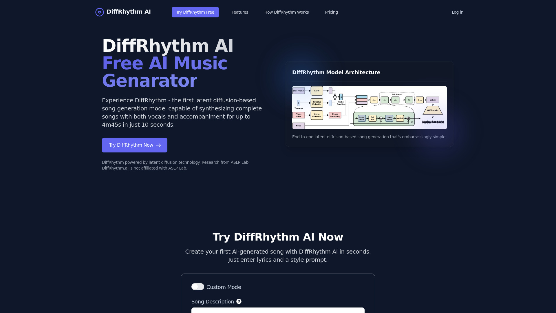 DiffRhythm AI screenshot