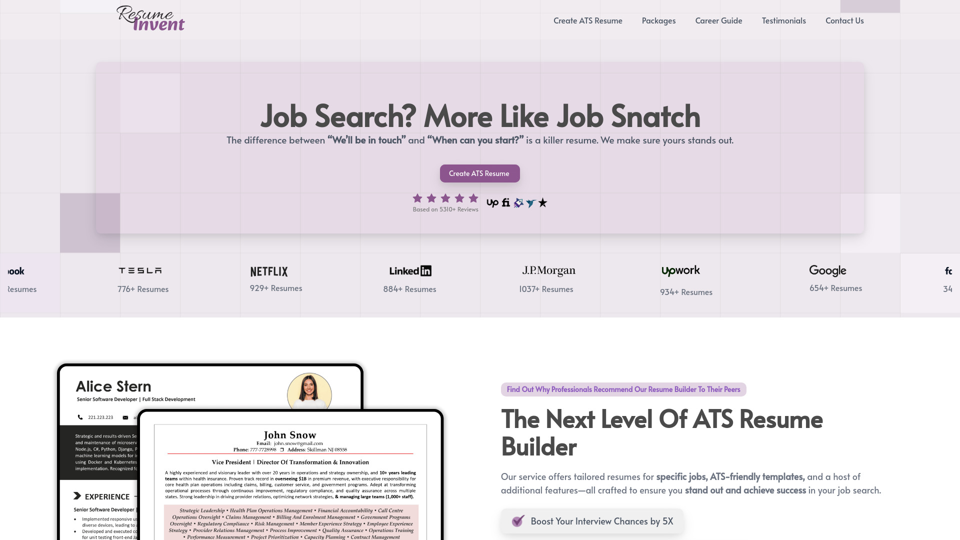 ResumeInvent screenshot