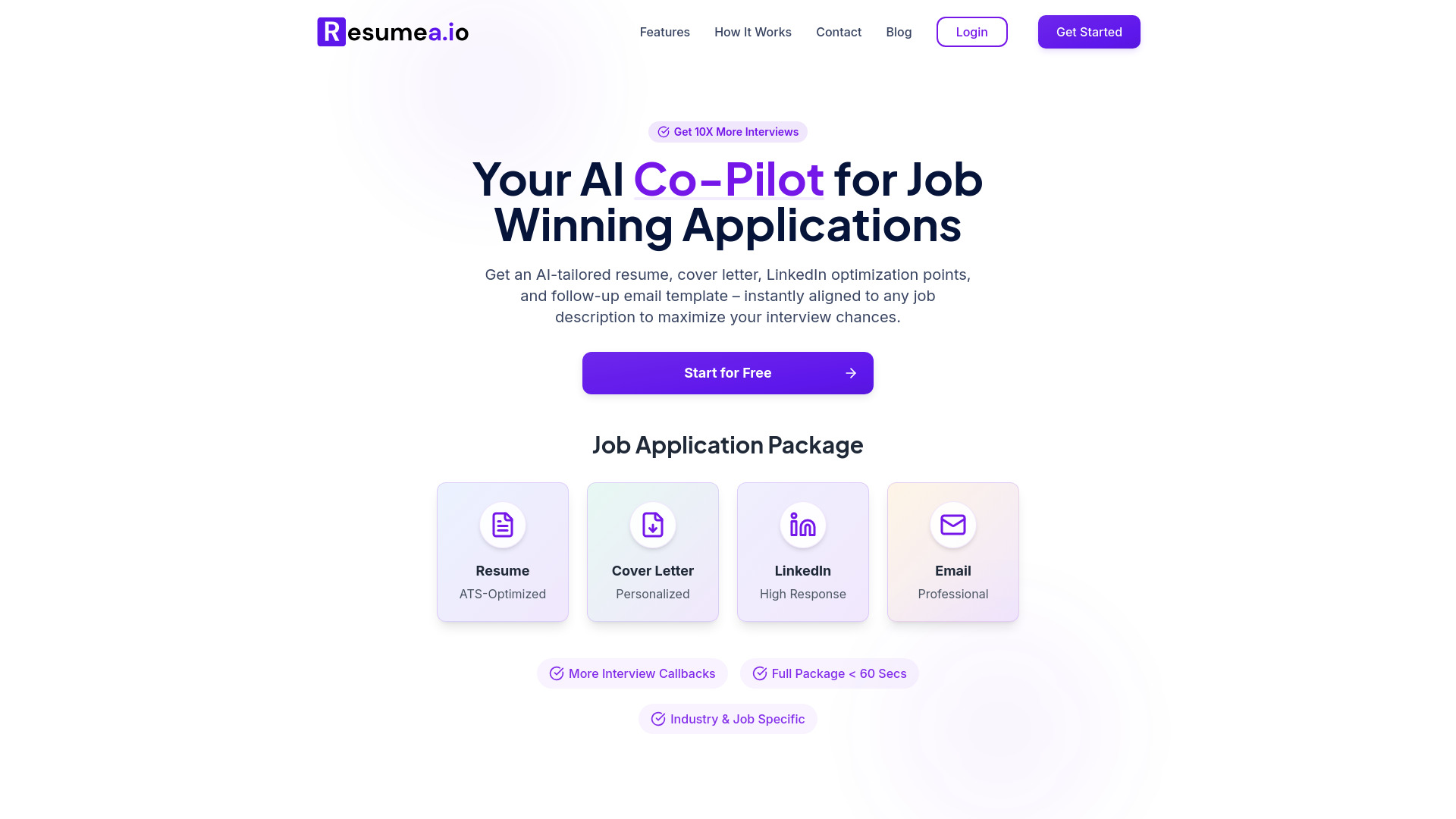 Resumea.io screenshot