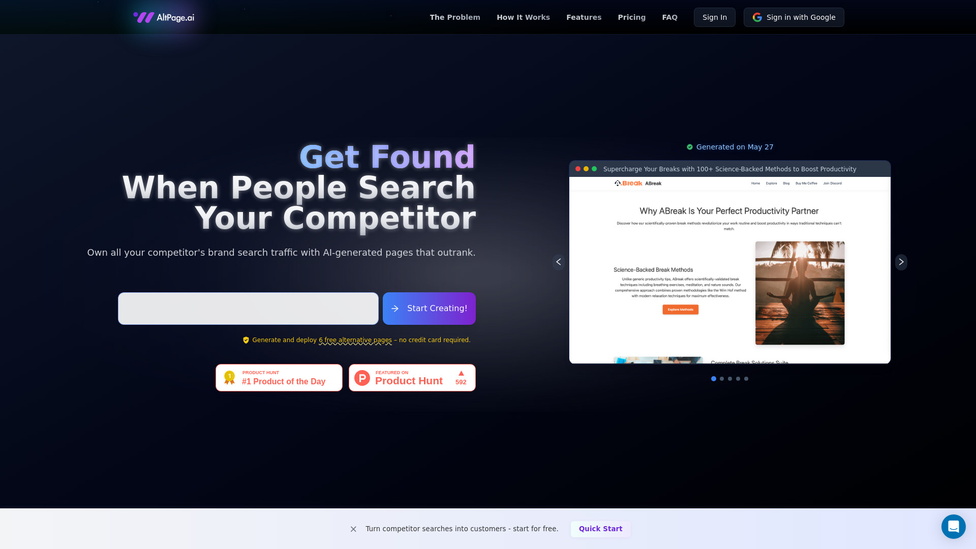 AltPage.ai screenshot