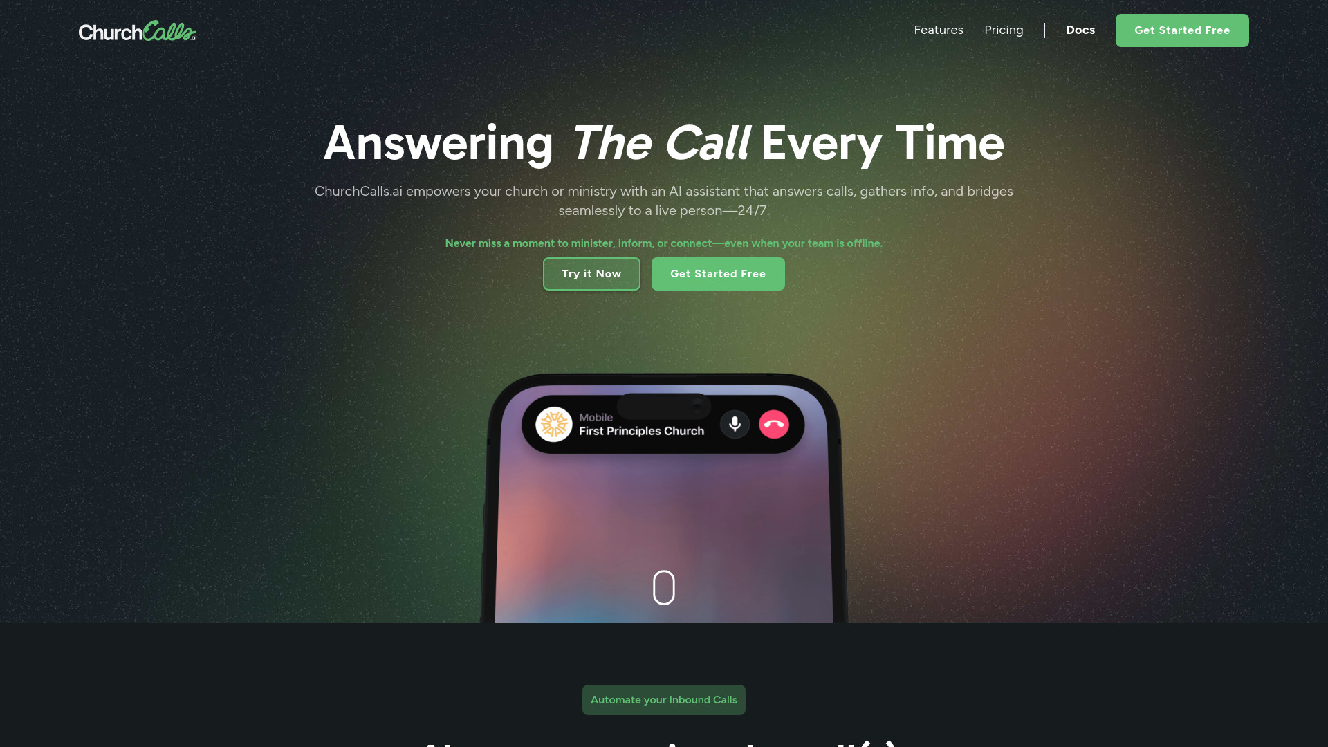 ChurchCalls.ai screenshot
